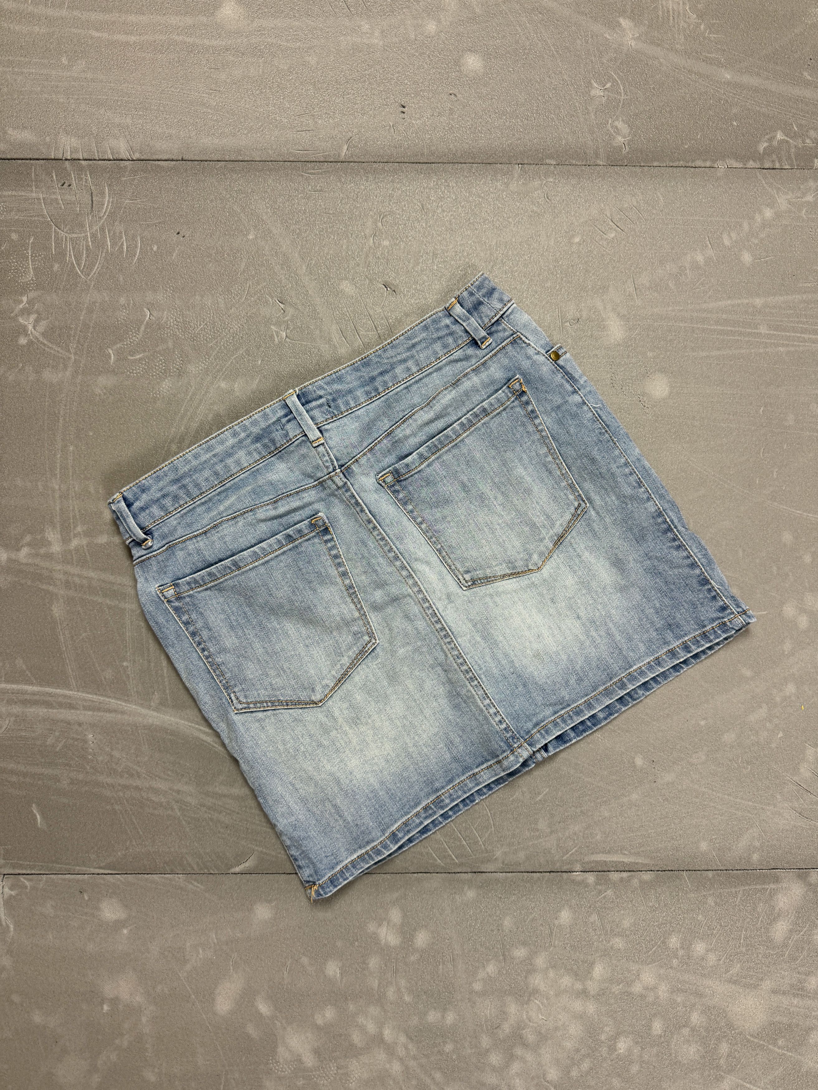 H&M H&M blue denim mini skirt retro y2k 90s 80s jeans faded Size 28" / US 6 / IT 42 - 7 Thumbnail