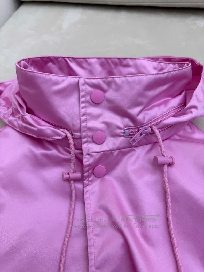 Balenciaga Balenciaga Pink Embroidered Logo Hooded Jacket Size XXS / US 00 / IT 34 - 5 Thumbnail