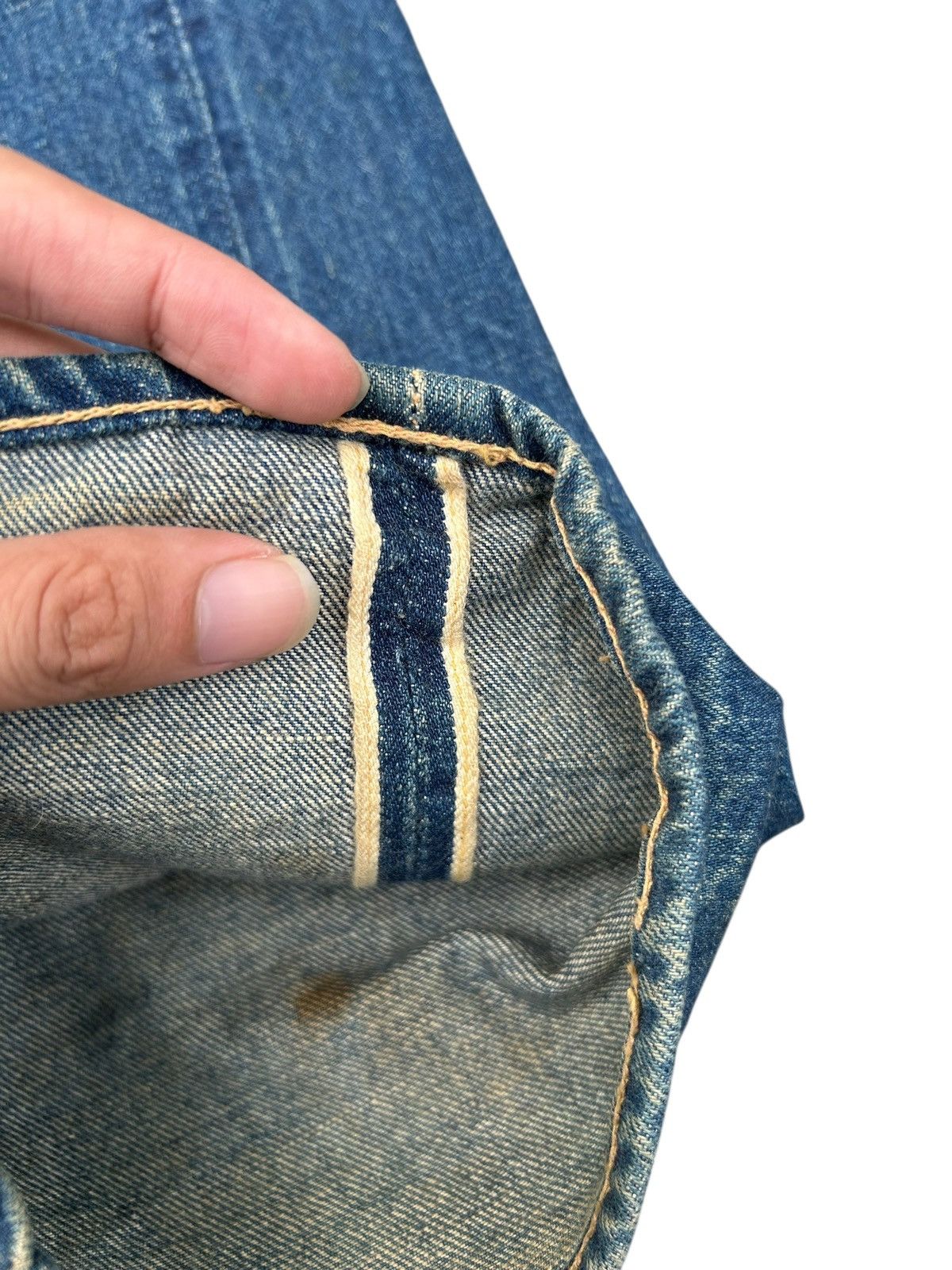 Evisu VINTAGE EVISU DAICOCK SELVEDGE MADE IN JAPAN DENIM JEANS Size US 33 - 3 Thumbnail