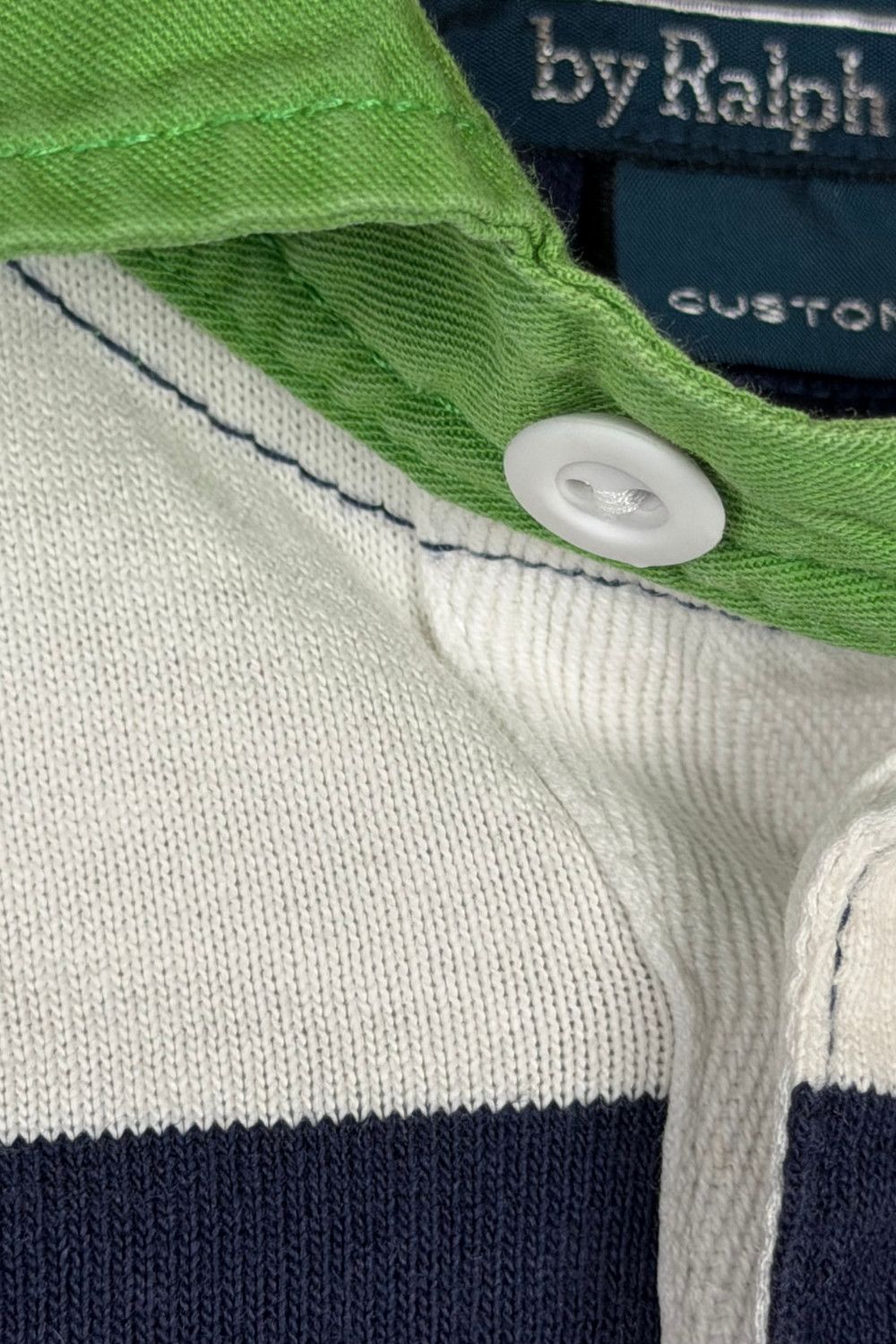 Polo Ralph Lauren Ivy Rugby Jersey Green Collar image 6