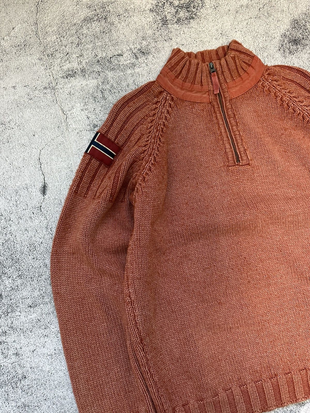 Napapijri Vintage Napapijri 1/4 Zip Heavy Knit Sweater Made in Italy Size US L / EU 52-54 / 3 - 4 Thumbnail