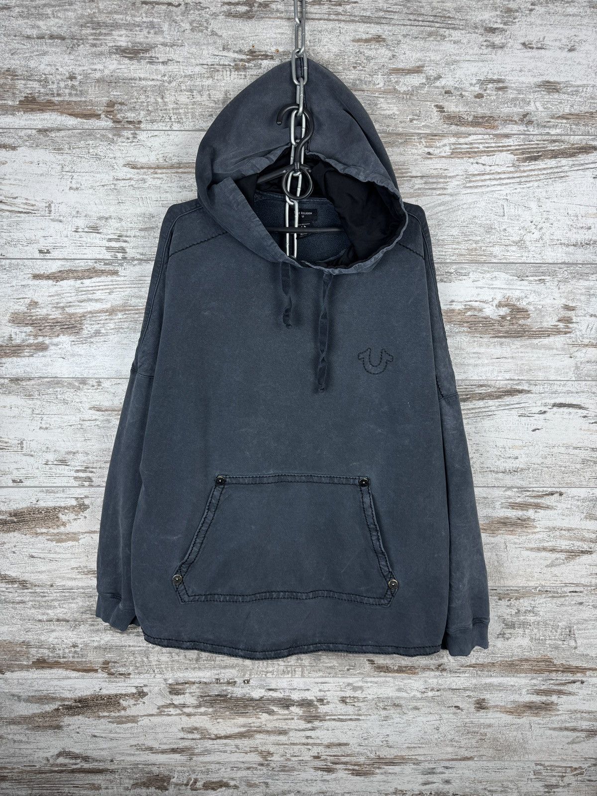 True Religion Vintage True Religion pullover hoodie made in USA faded y2k Size US XL / EU 56 / 4 - 2 Thumbnail
