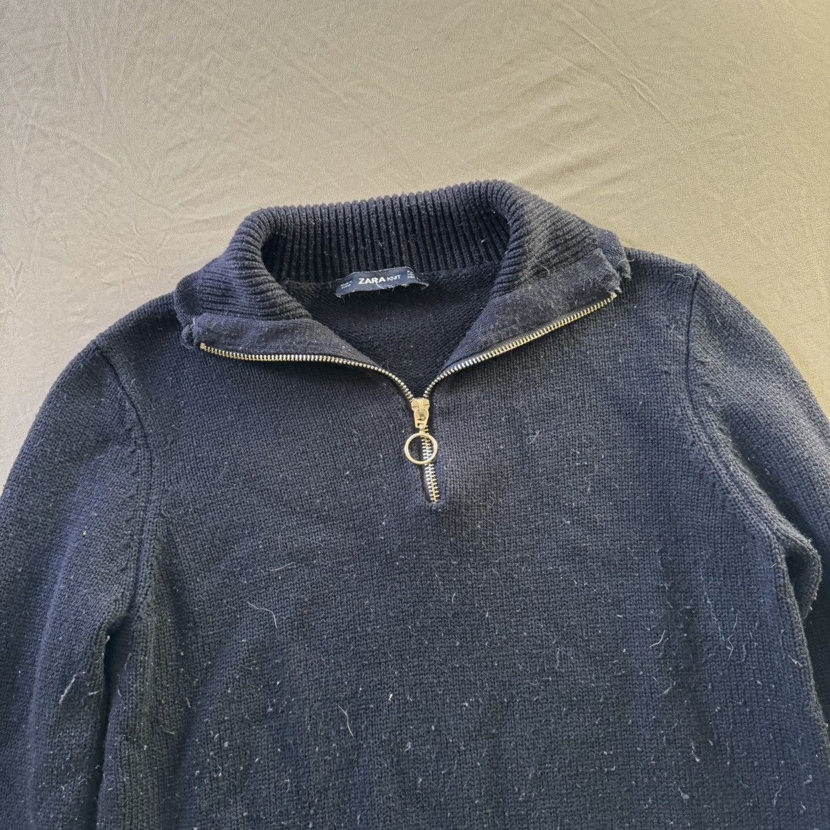 Zara Zara Knit Quarter Zip Sweater Size M / US 6-8 / IT 42-44 - 3 Thumbnail