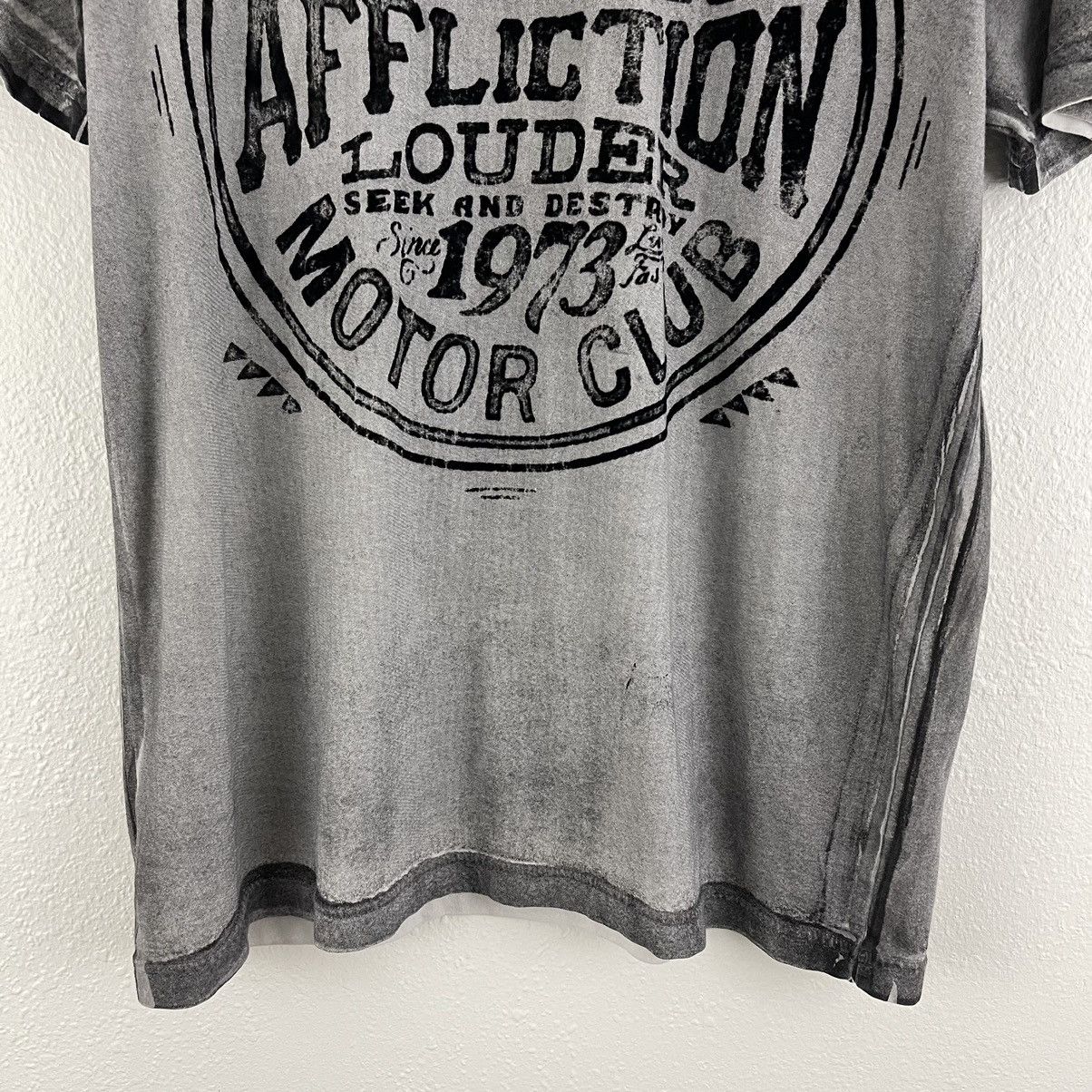 Affliction AFFLICTION Grey Black Skull American Customs Graphic Tee Size US M / EU 48-50 / 2 - 5 Thumbnail