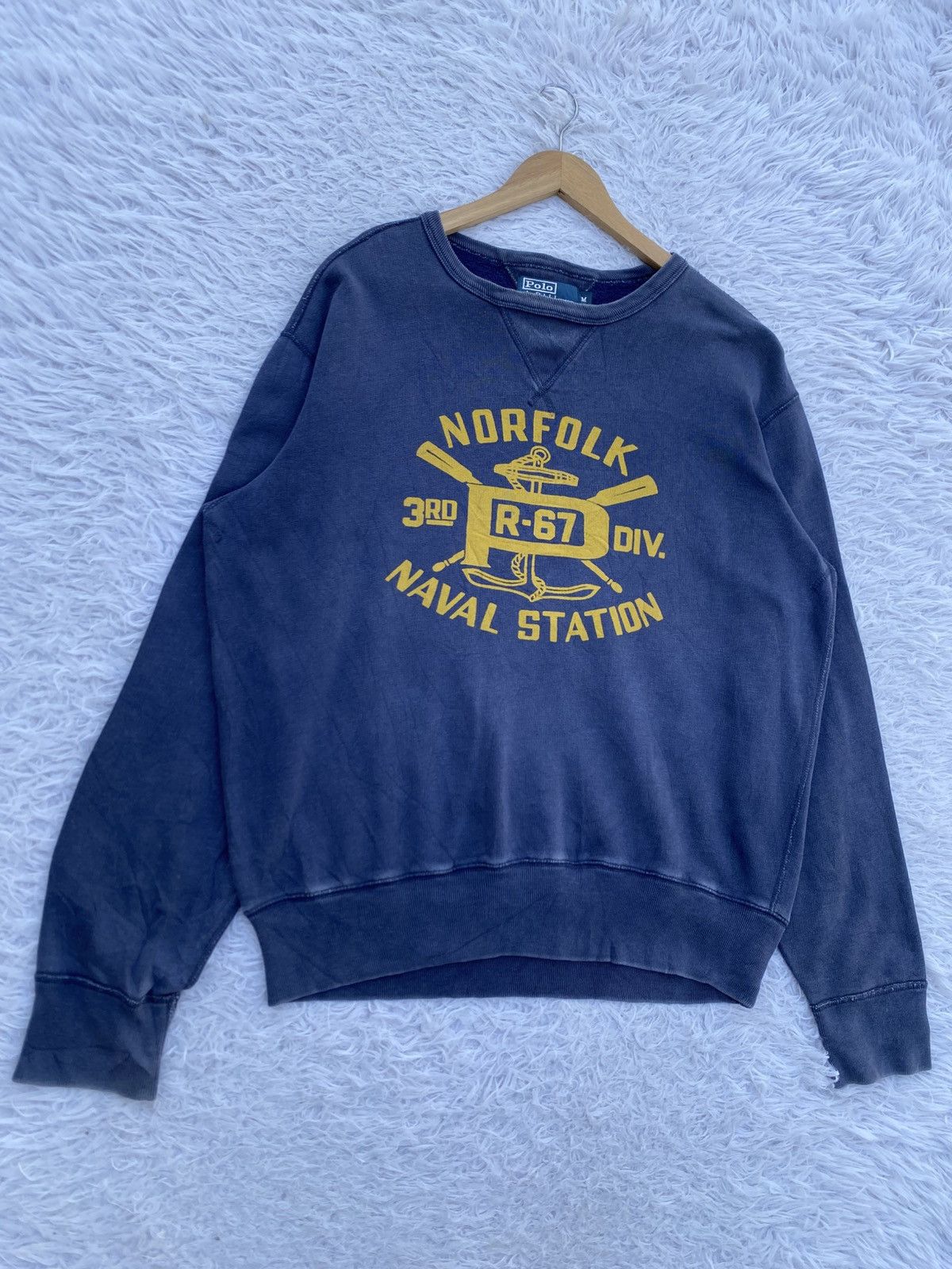 Polo Ralph Lauren Vintage Polo by Ralph Lauren Norfolk Naval Station Sweater Size US M / EU 48-50 / 2 - 2 Thumbnail