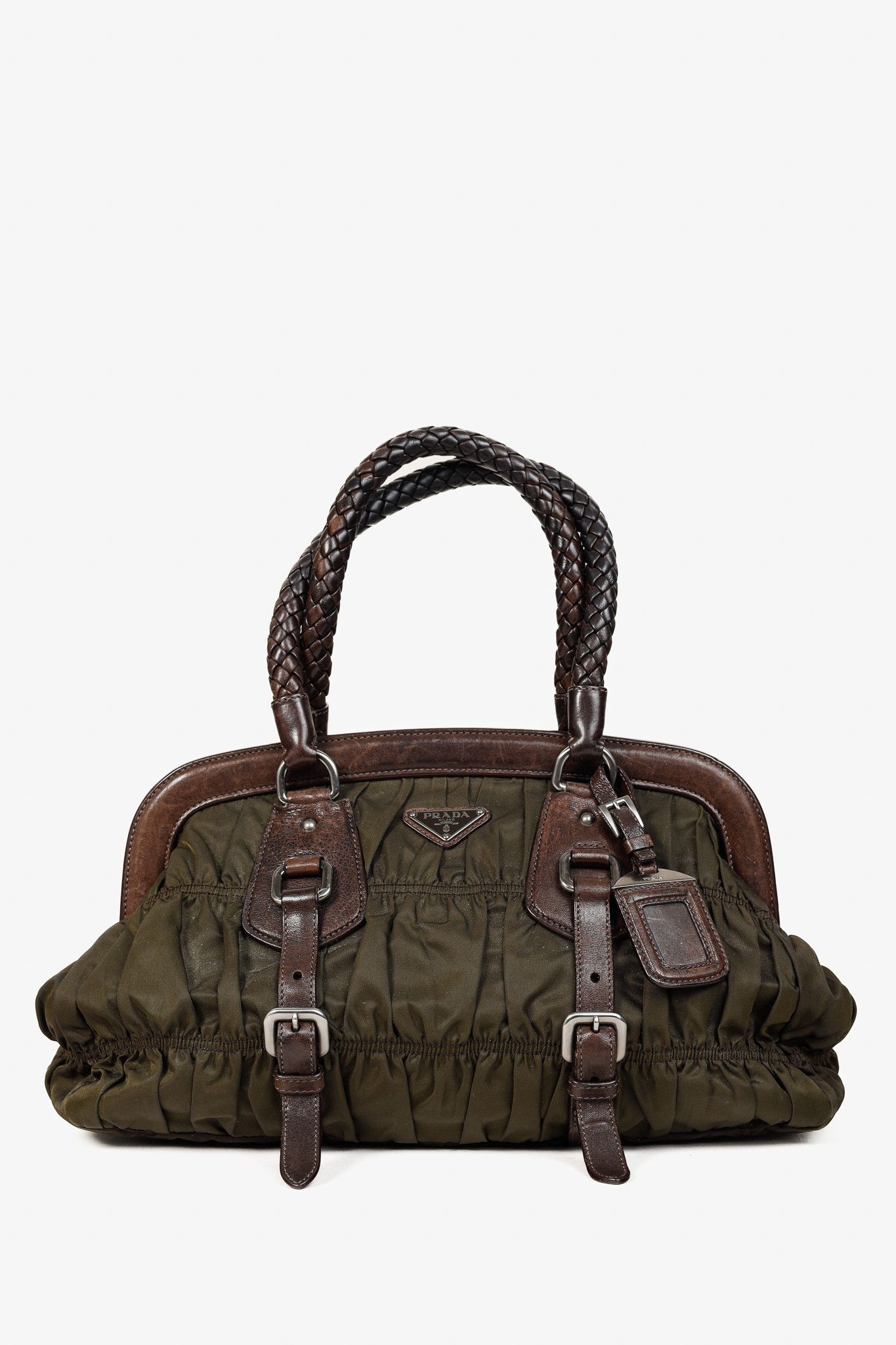 Prada Prada Resort 2007 Green Tessuto Gaufre Nylon Shoulder Bag Size ONE SIZE - 1 Thumbnail