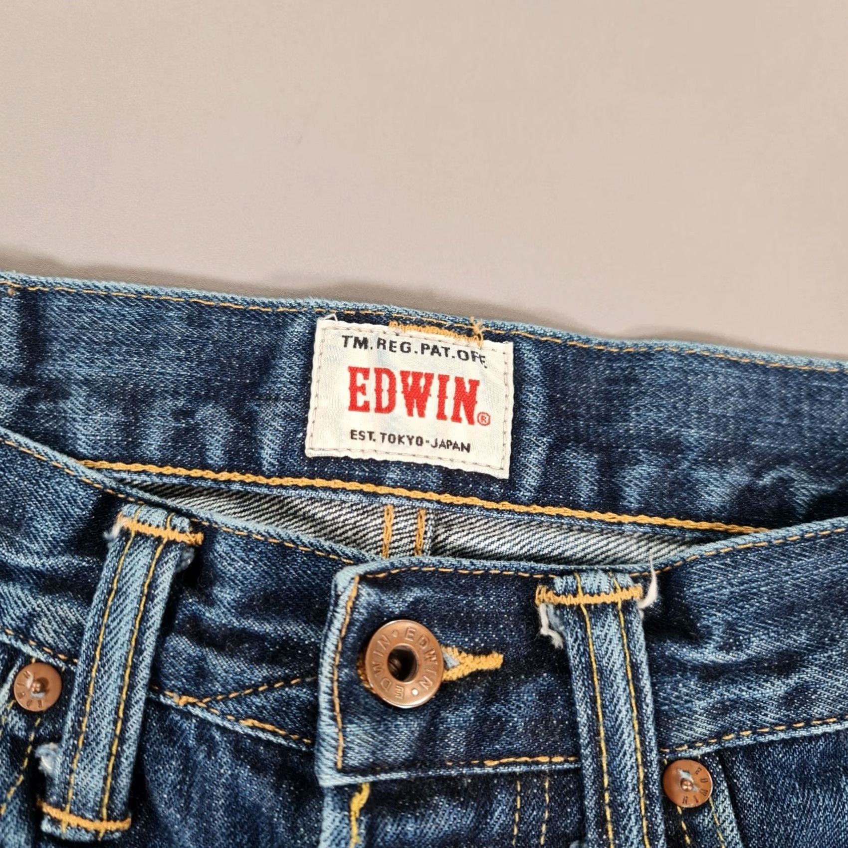 Edwin Edwin ED-55 Jeans Mens W30 L30 Blue Relaxed Selvedge Japanese Denim Size US 30 / EU 46 - 5 Thumbnail