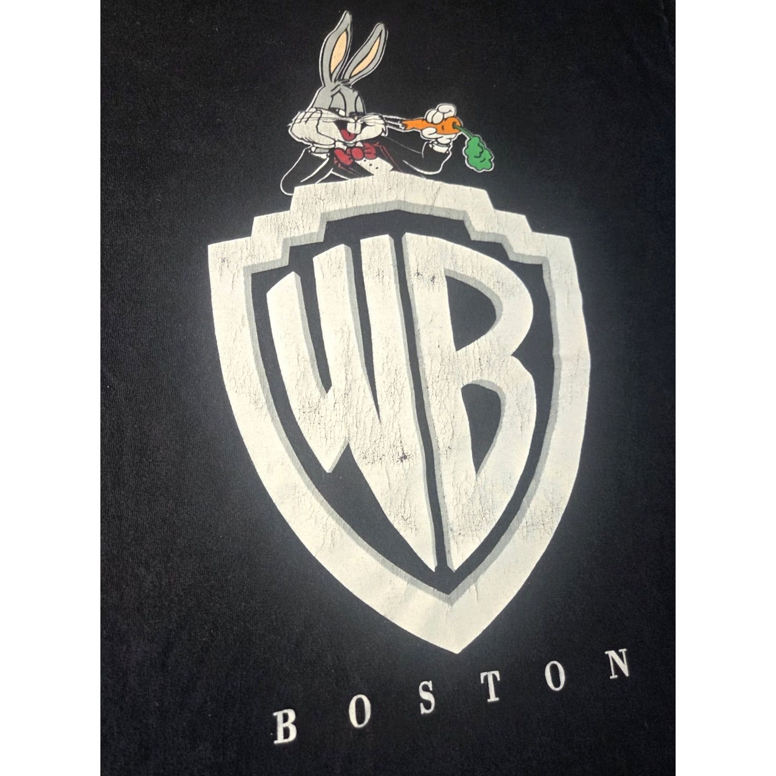 Vintage VINTAGE Bugs Bunny Boston T shirt 1996 Warner Bros. M Black Mens Short Sleeve Crew Neck 90s USA Size US M / EU 48-50 / 2 - 2 Thumbnail