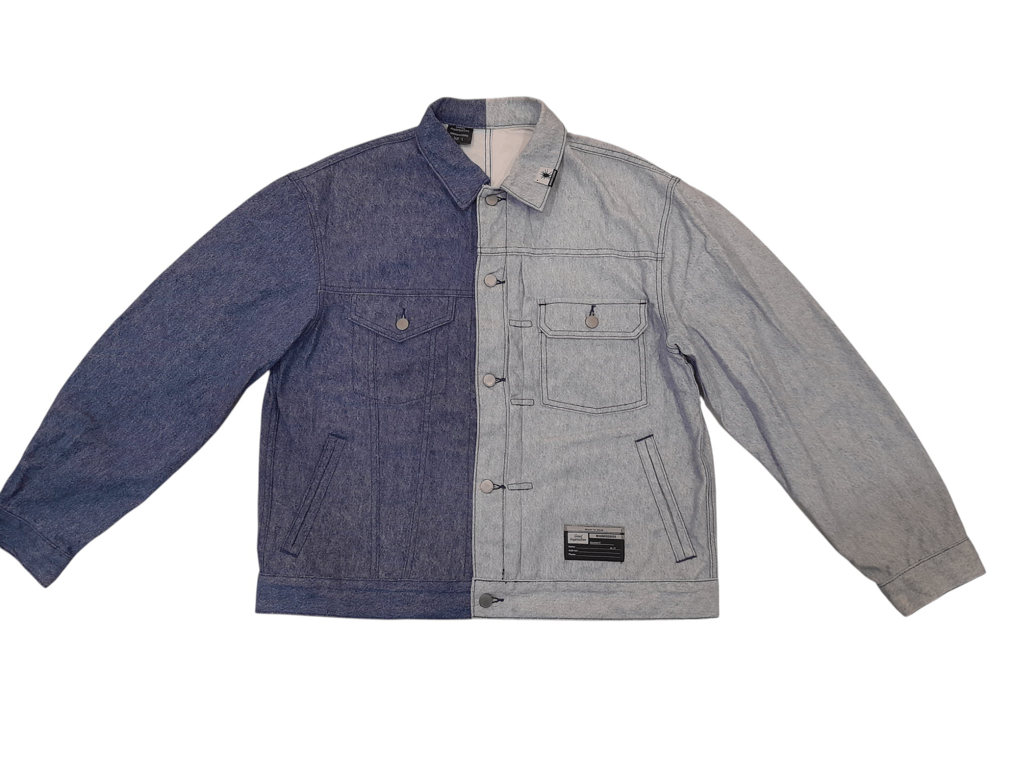 GU × Maison MIHARA YASUHIRO GU x Maison MIHARA YASUHIRO Double Tone Denim Jacket (F478) Size US L / EU 52-54 / 3 - 1 Thumbnail