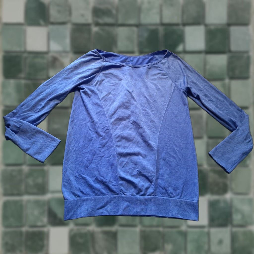 Reebok Reebok Shirt Long Sleeve Adult Blue Medium M Size US M / EU 48-50 / 2 - 1 Thumbnail