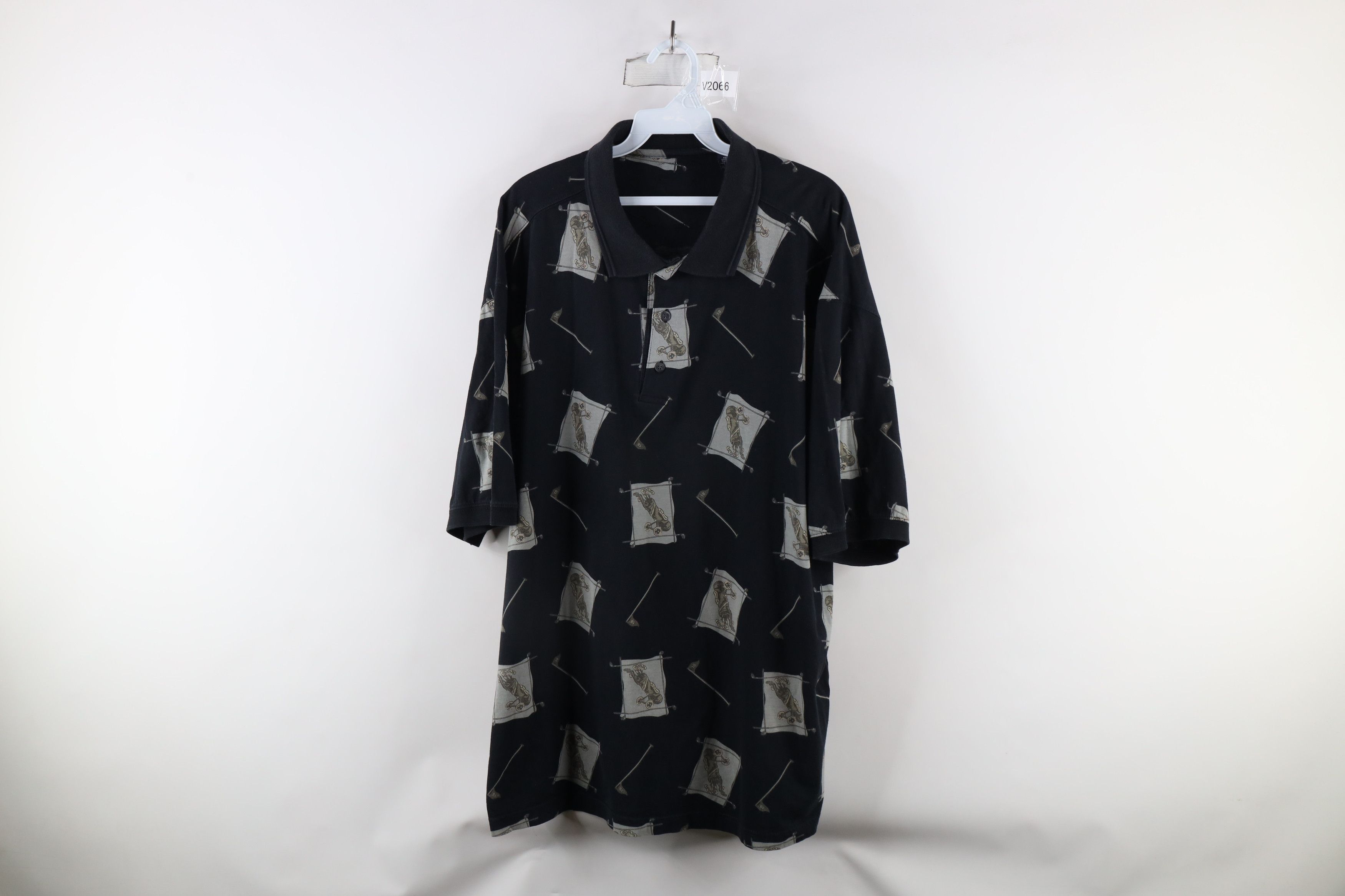 Vintage Vintage 90s Streetwear Over Print Golf Collared Polo Shirt Size US XL / EU 56 / 4 - 1 Thumbnail