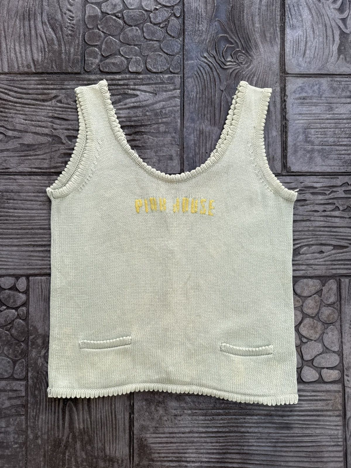 Pink House Vintage Rare PINK HOUSE Knitted Tank Top Back Button Size M / US 6-8 / IT 42-44 - 2 Thumbnail