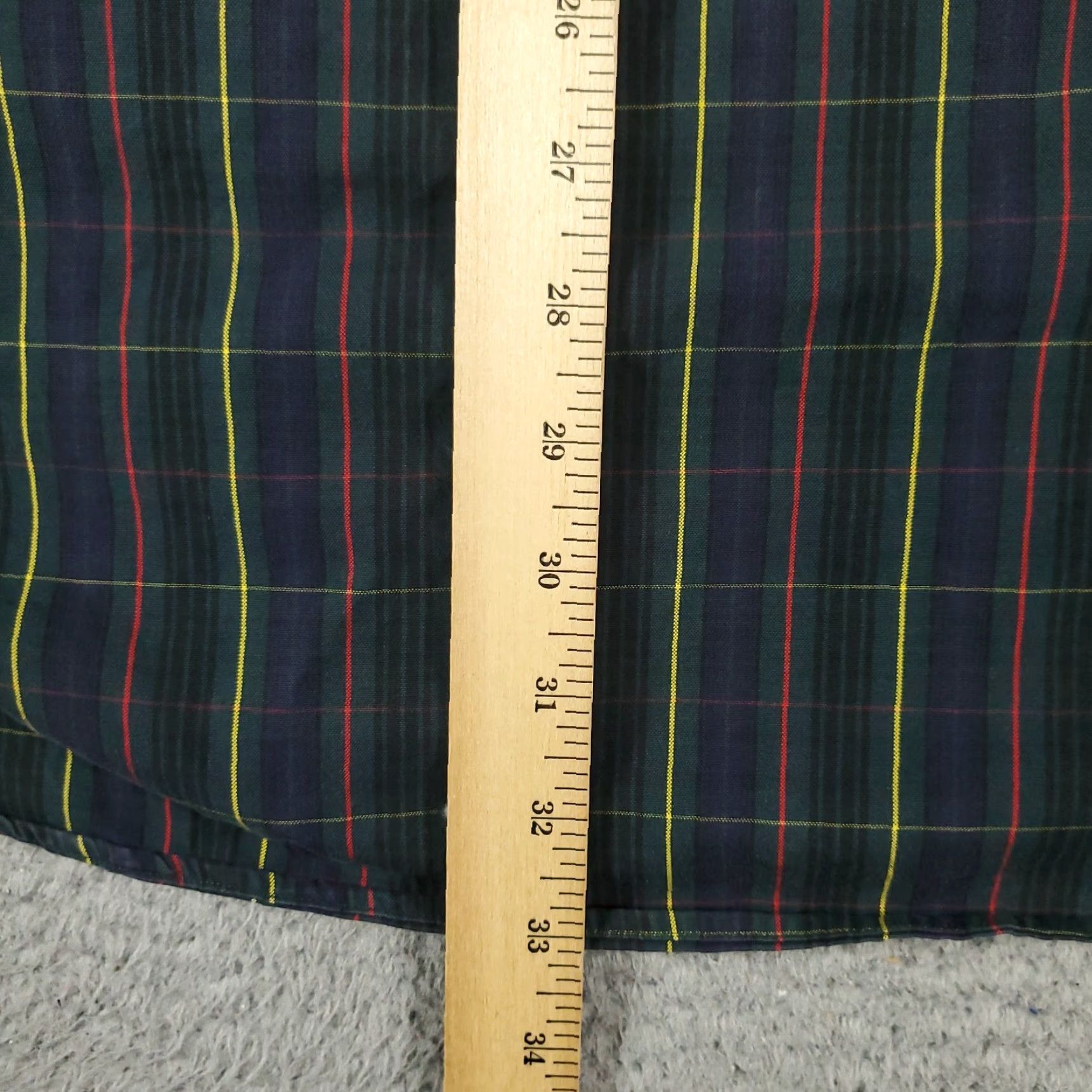 Ralph Lauren RALPH LAUREN Dress Shirt Mens Size 17 Green Plaid Button-Down Long Sleeve Classic Size 46R - 6 Thumbnail