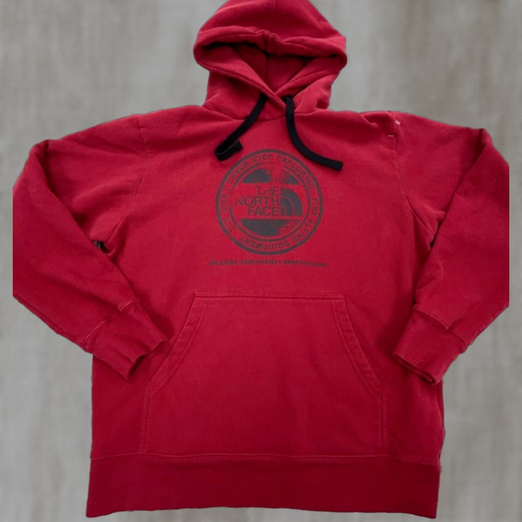 The North Face The North Face Hoodie Men Medium Red Black Fleece Graphic Print Hooded Pocket Sweatshirt Size US M / EU 48-50 / 2 - 1 Thumbnail