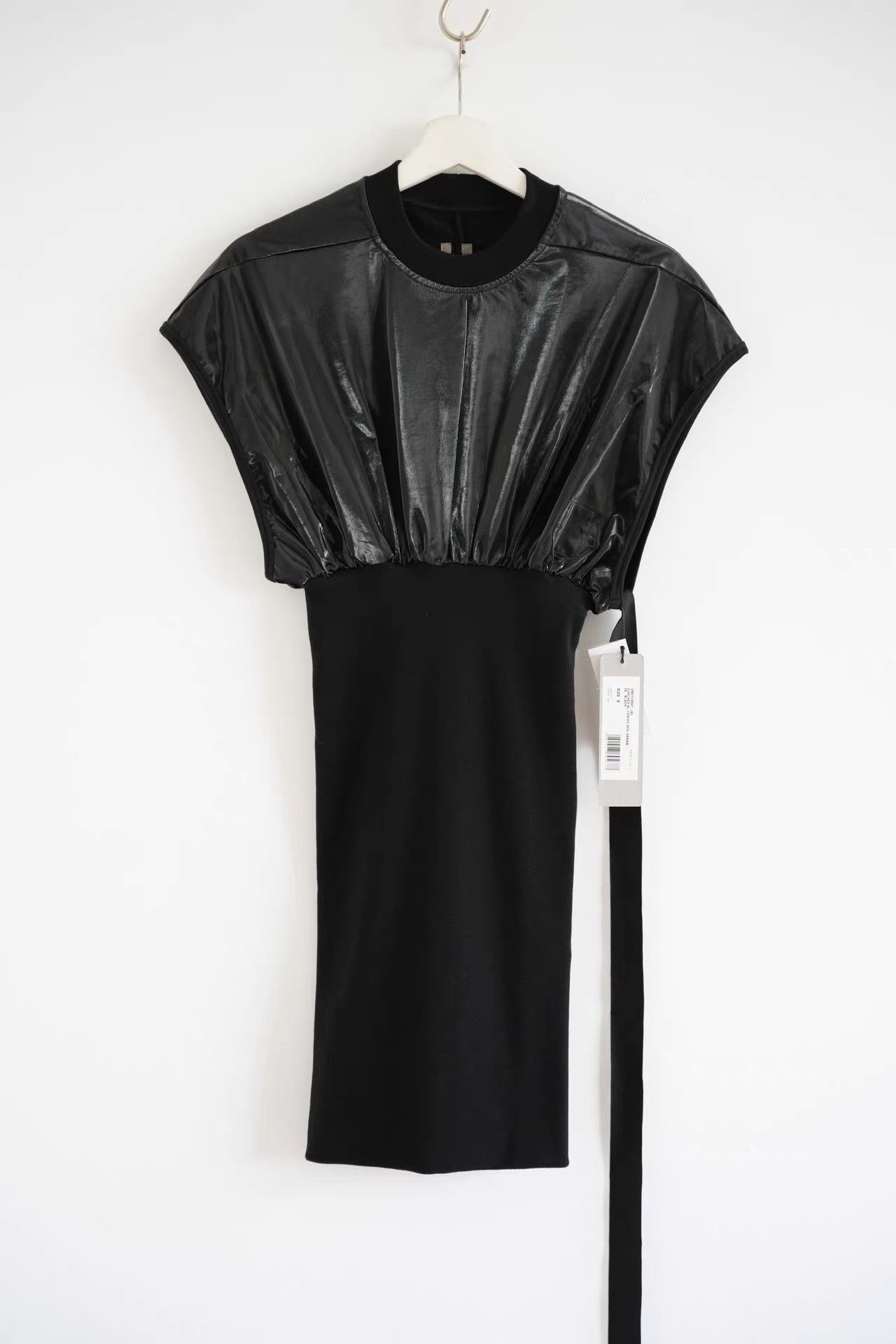 Rick Owens Rick Owens 23ss 3D Silhouette Leather Panel Dress K4 Size S / US 4 / IT 40 - 1 Thumbnail
