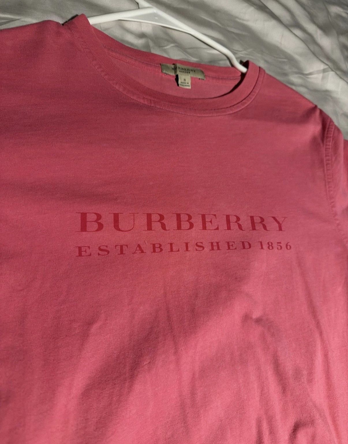 Burberry Pink Burberry Tee Size US S / EU 44-46 / 1 - 2 Thumbnail