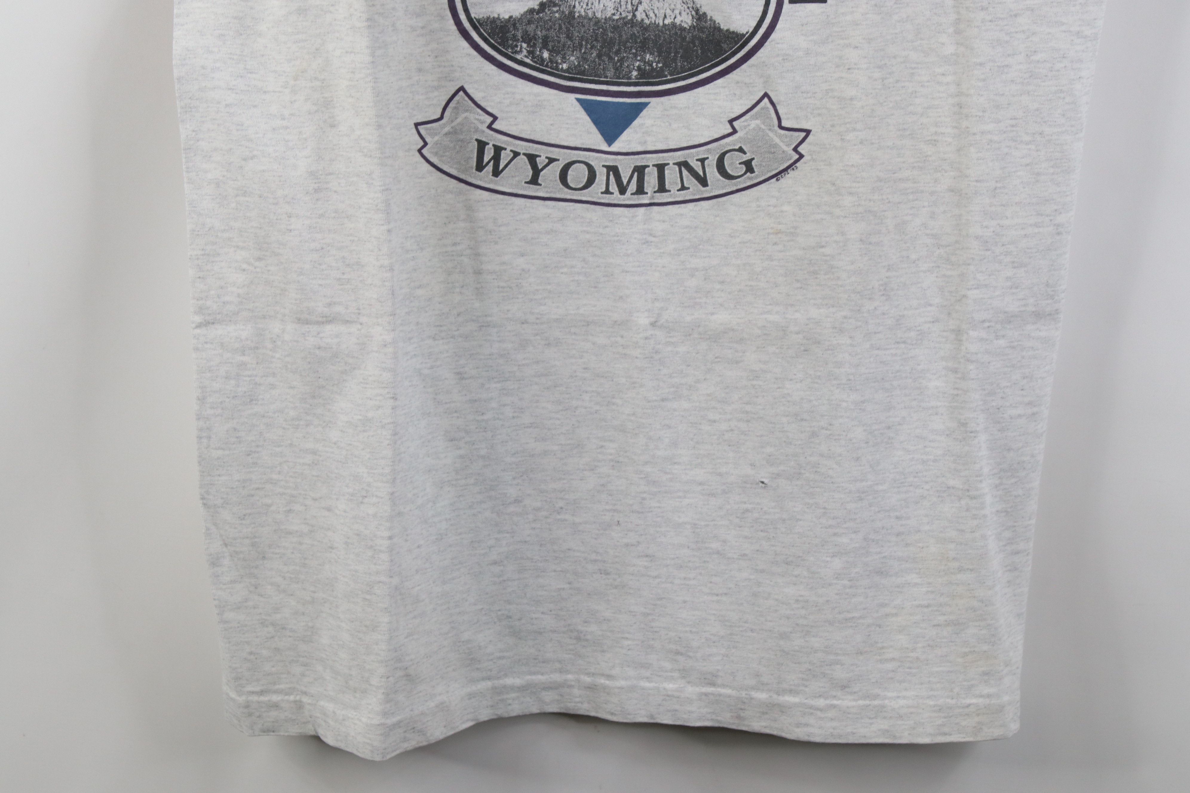 Vintage Vintage 90s Devils Tower Wyoming Tank Top T-Shirt Gray USA Size US XL / EU 56 / 4 - 3 Thumbnail
