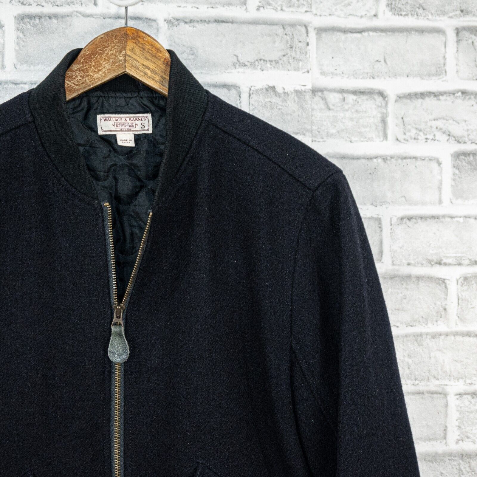 Wallace & Barnes Wallace & Barnes J.crew Men's Wool MA 1 Bomber Jacket Navy Size US S / EU 44-46 / 1 - 7 Thumbnail