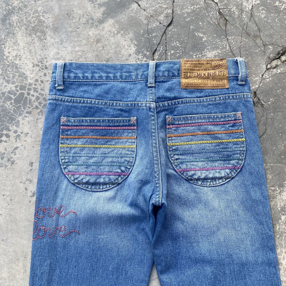 Angel Blue × Hysteric Glamour × Japanese Brand MOON BLUE Rainbow Flare Hippies Jeans Size US 29 - 4 Thumbnail
