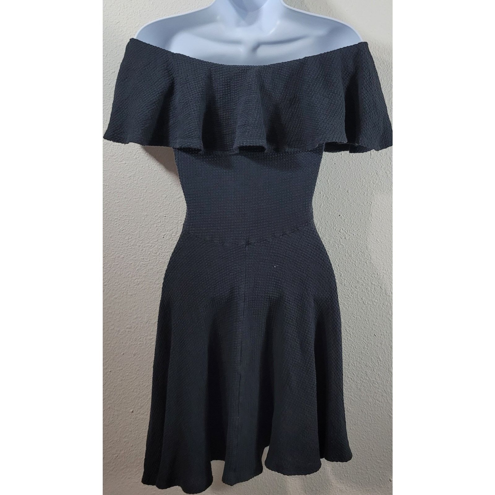 Other Rustic Royals Black Off The Shoulder Ruffled Mini Dress S Size S / US 4 / IT 40 - 3 Thumbnail