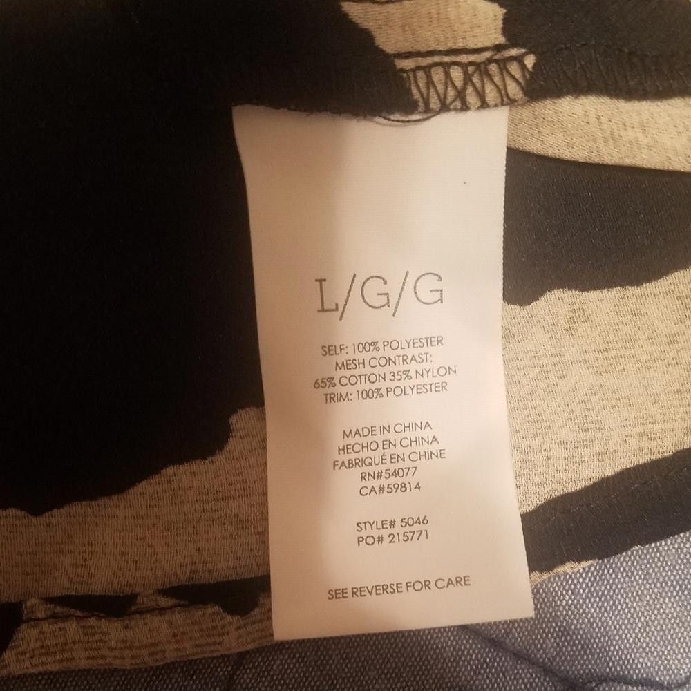 Designer Cabi Black and Gray Zebra Print Women's Top Size Large Size L / US 10 / IT 46 - 4 Thumbnail