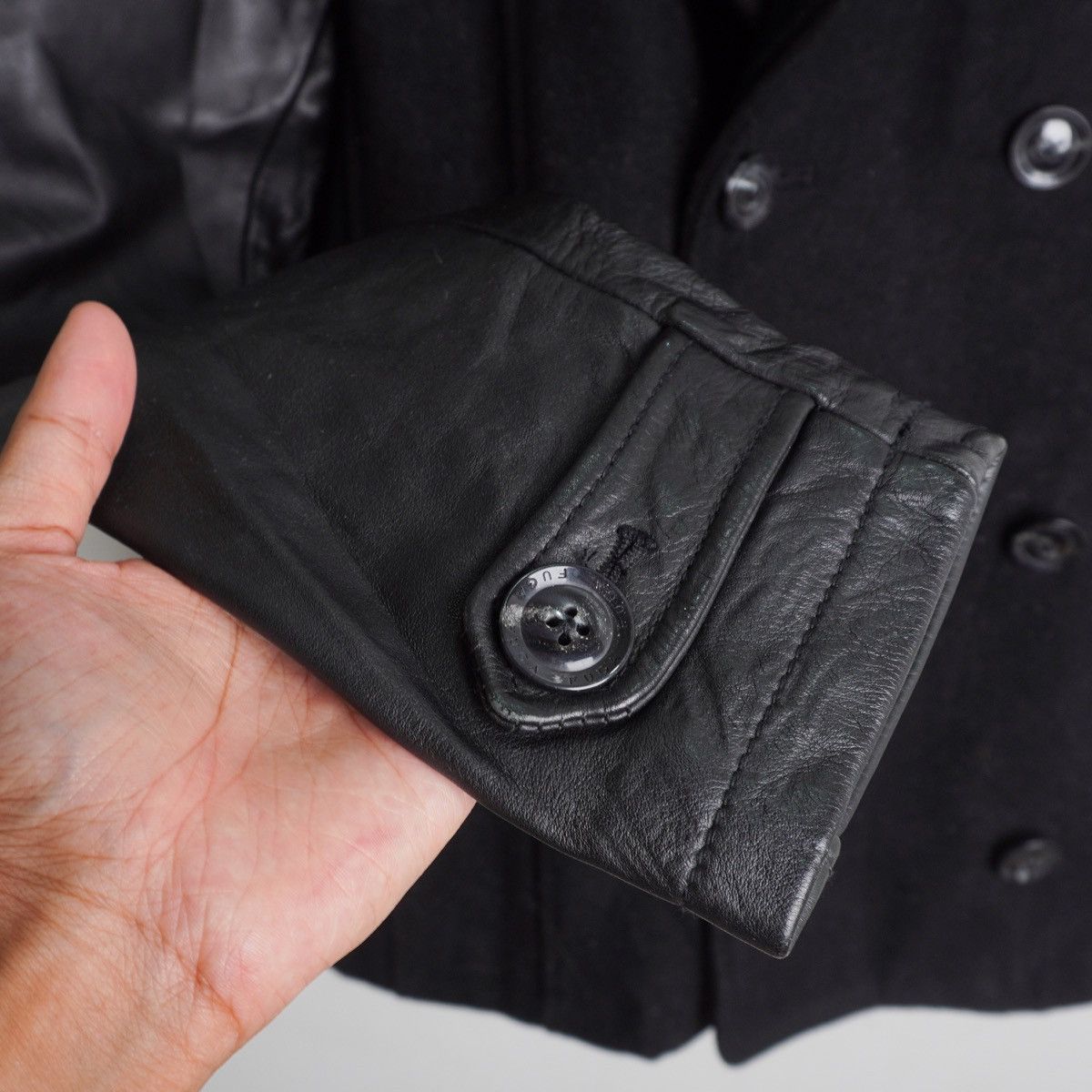 GOSTAR DE FUGA GOSTAR DE FUGA Peacoat Lambskin Leather Jacket Size US S / EU 44-46 / 1 - 4 Thumbnail