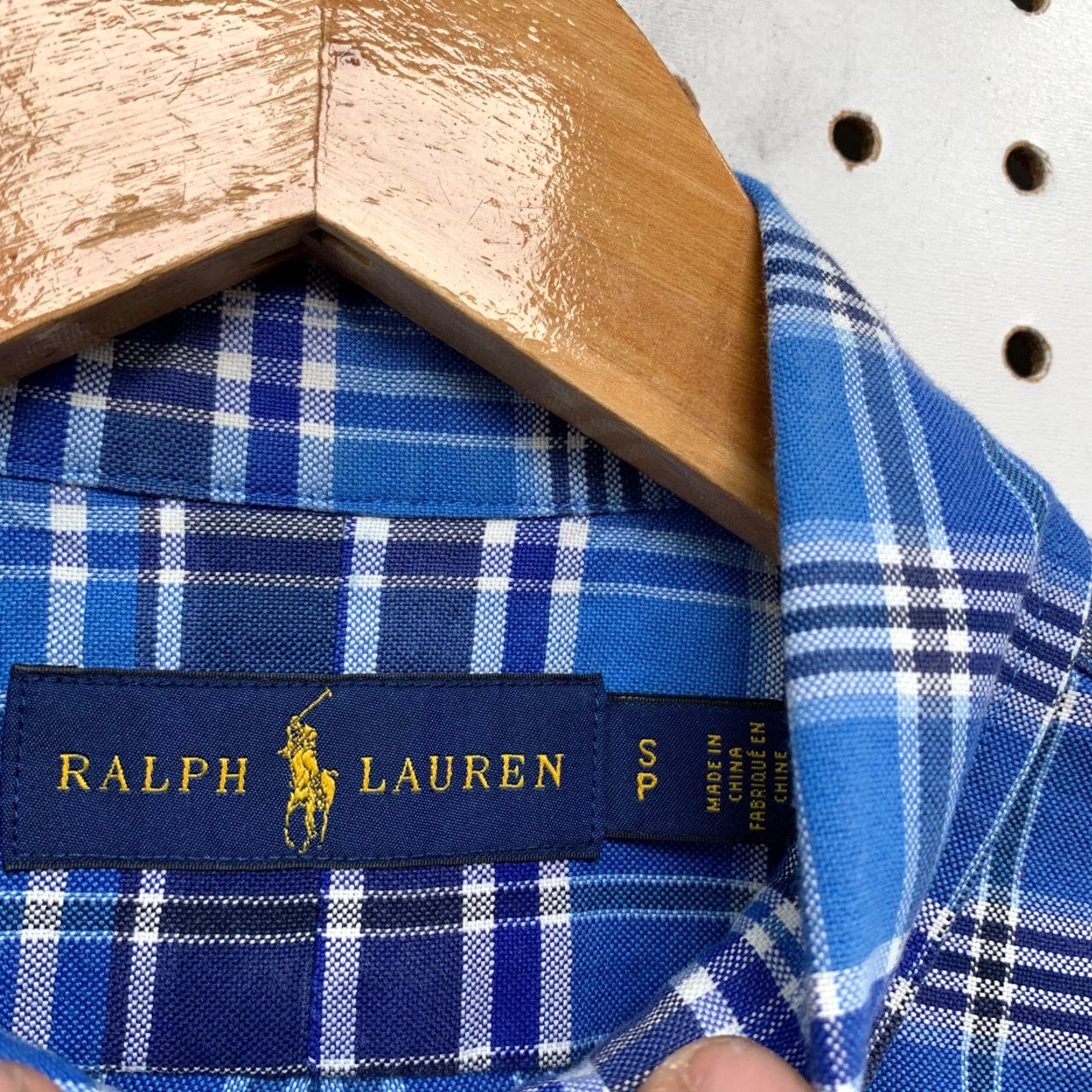 Ralph Lauren Ralph Lauren Shirt Mens S Blue Plaid Flannel Button-Down Long Sleeve Pony Vintage: No Size US S / EU 44-46 / 1 - 5 Thumbnail