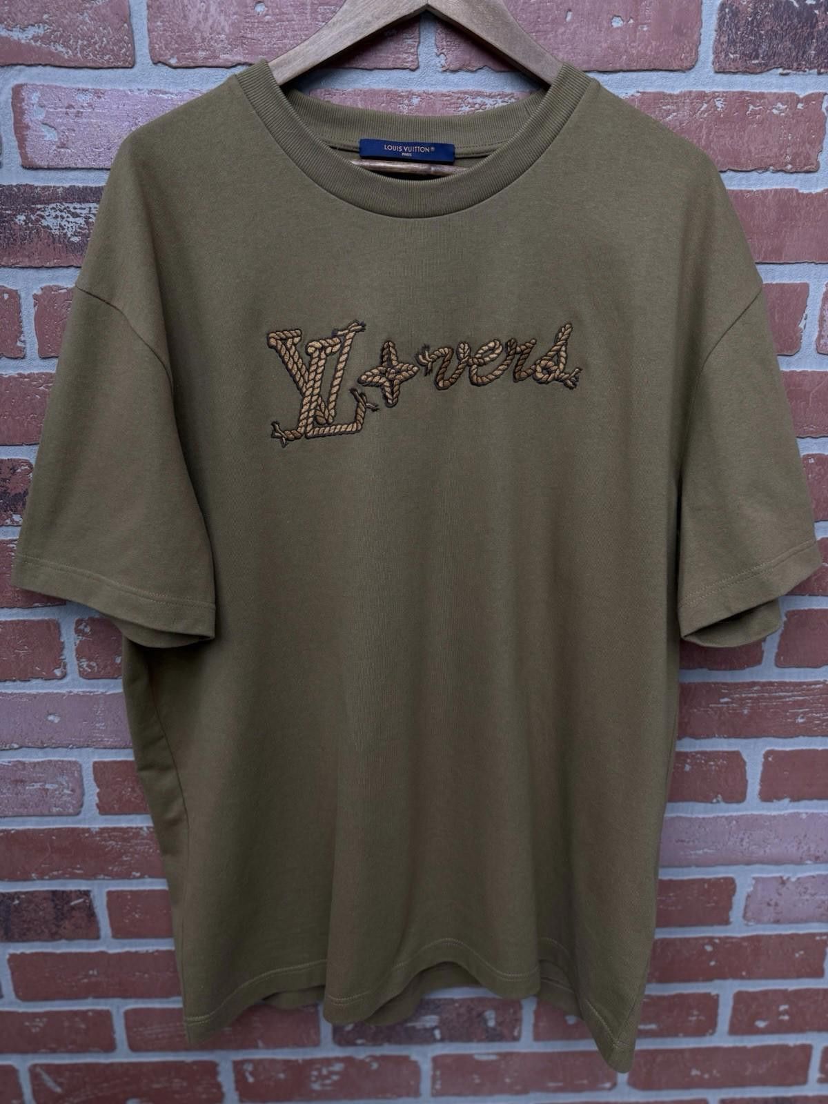 Louis Vuitton LOUIS VUITTON T-Shirt LV Tee Cotton Brown “Lovers” XXL Rare Size US XXL / EU 58 / 5 - 1 Thumbnail