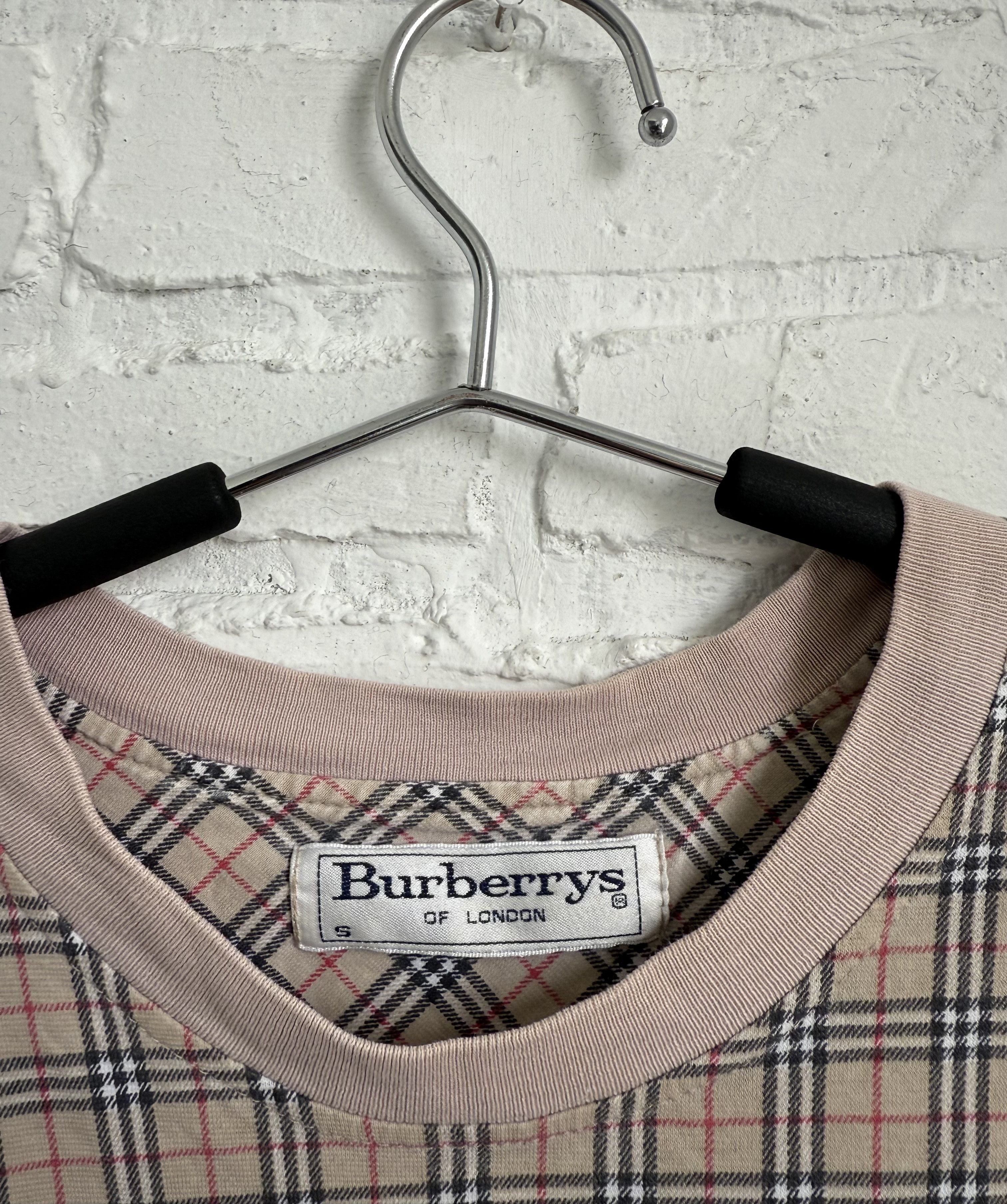 Burberry × Vintage Vintage 90s Burberry nova check monogram t-shirt Size US M / EU 48-50 / 2 - 2 Thumbnail