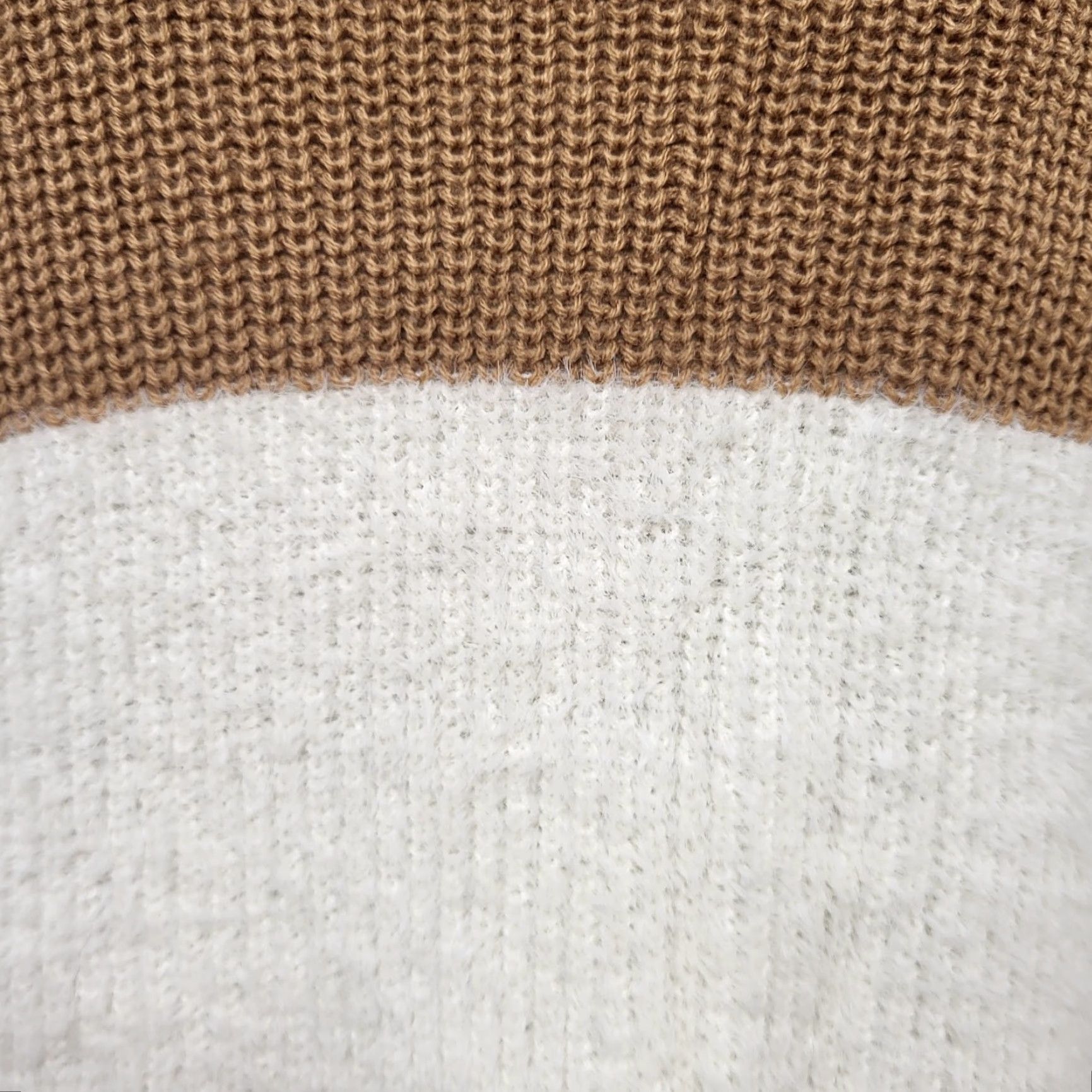 Shein Shein Sweater Women's Medium Brown/Tan Cream Long Sleeve Knit Autumn Fall Bohemian Colorful Classic Pullover Knit Size M / US 6-8 / IT 42-44 - 7 Thumbnail