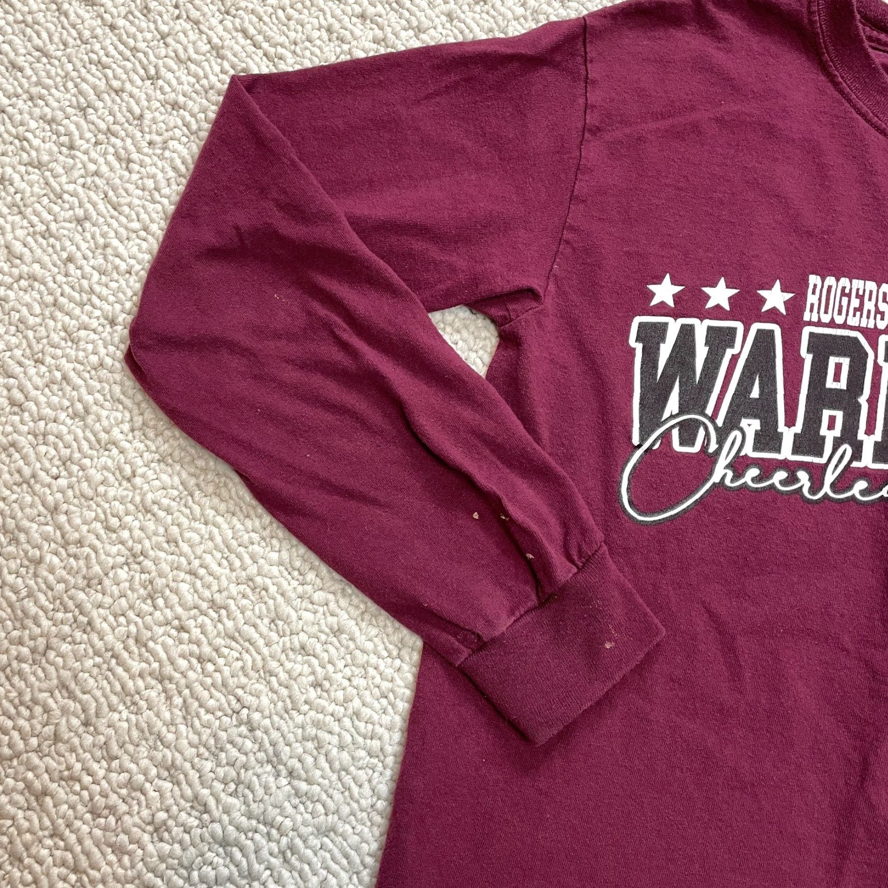 Gildan Gildan Shirt Womens Small Dark Red Long Sleeve Rogersville Warriors Cheerleading Size S / US 4 / IT 40 - 3 Thumbnail