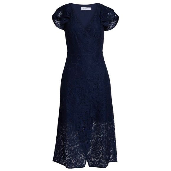 Other ALI & JAY Dress XS Lace and Paper Flowers Wrap Midi Ruffle Size XS / US 0-2 / IT 36-38 - 6 Thumbnail