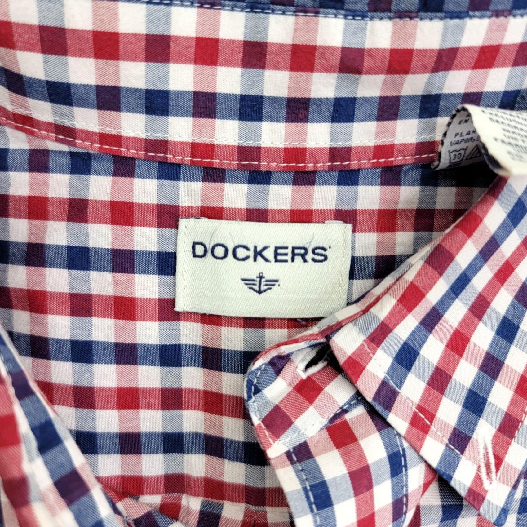 Dockers VINTAGE Dockers Shirt Mens XL Red Blue Gingham Check Button Down Long Sleeve Casual Size US XL / EU 56 / 4 - 4 Thumbnail