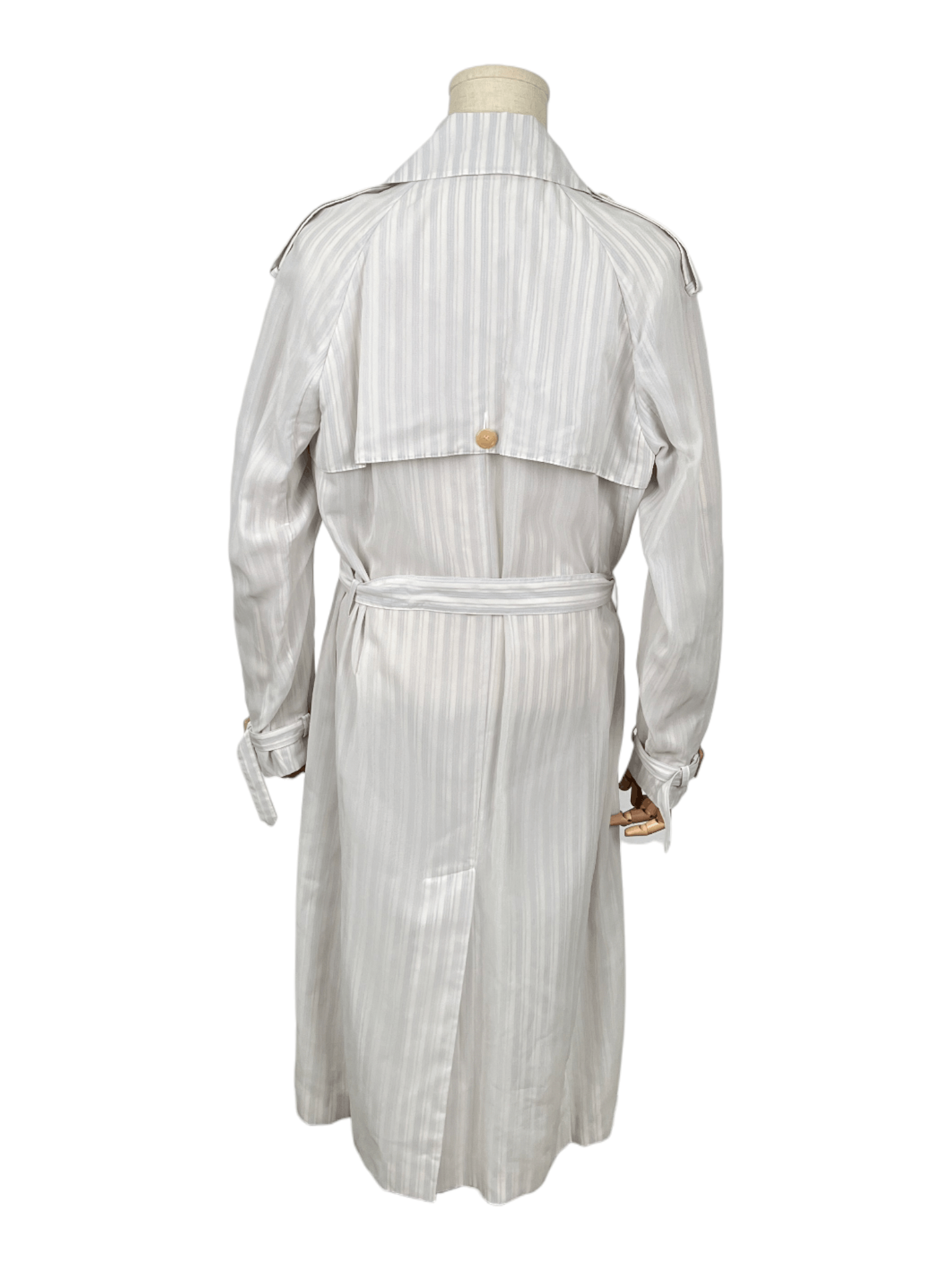 Dior Dior Homme White And Light Blue Striped Light Trench Coat Size US S / EU 44-46 / 1 - 2 Thumbnail