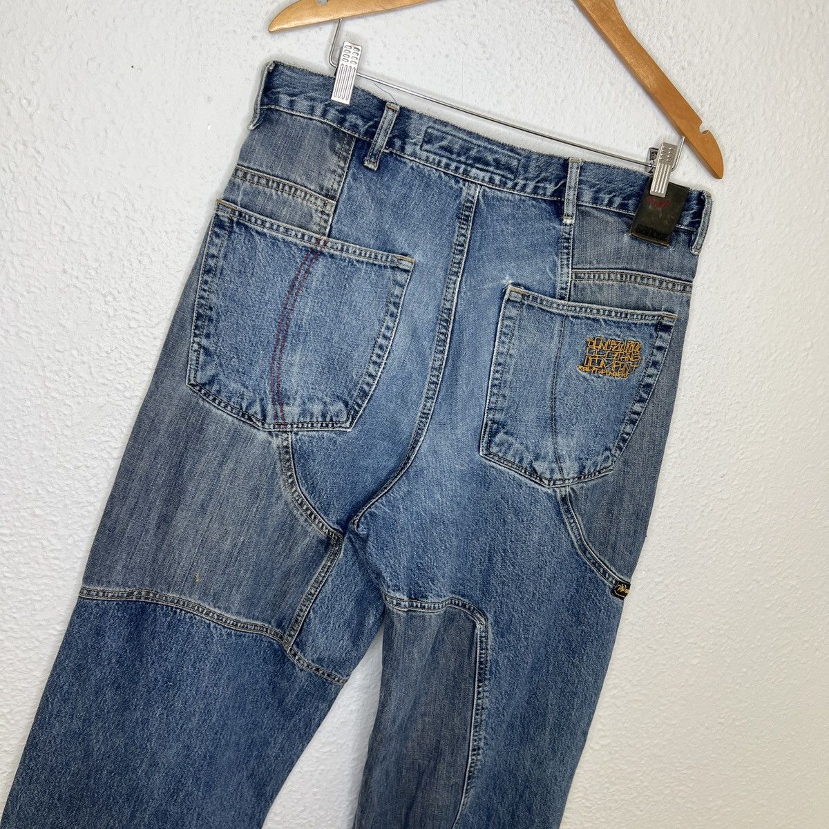 Fubu × JNCO × Southpole Vintage Sancezz Baggy Hip Hop Pants Trousers Patchwork Denim Size US 34 / EU 50 - 8 Thumbnail