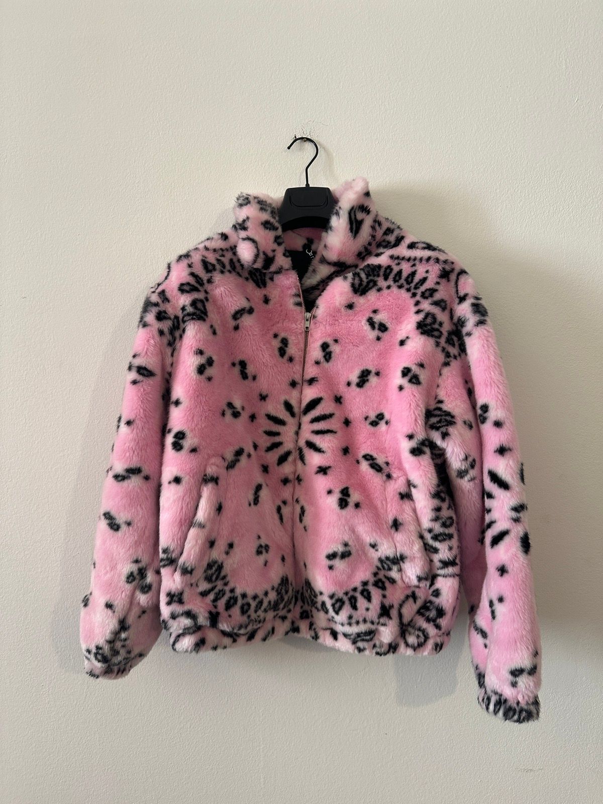 Pre-owned Supreme Faux Fur Jacket In Pink
