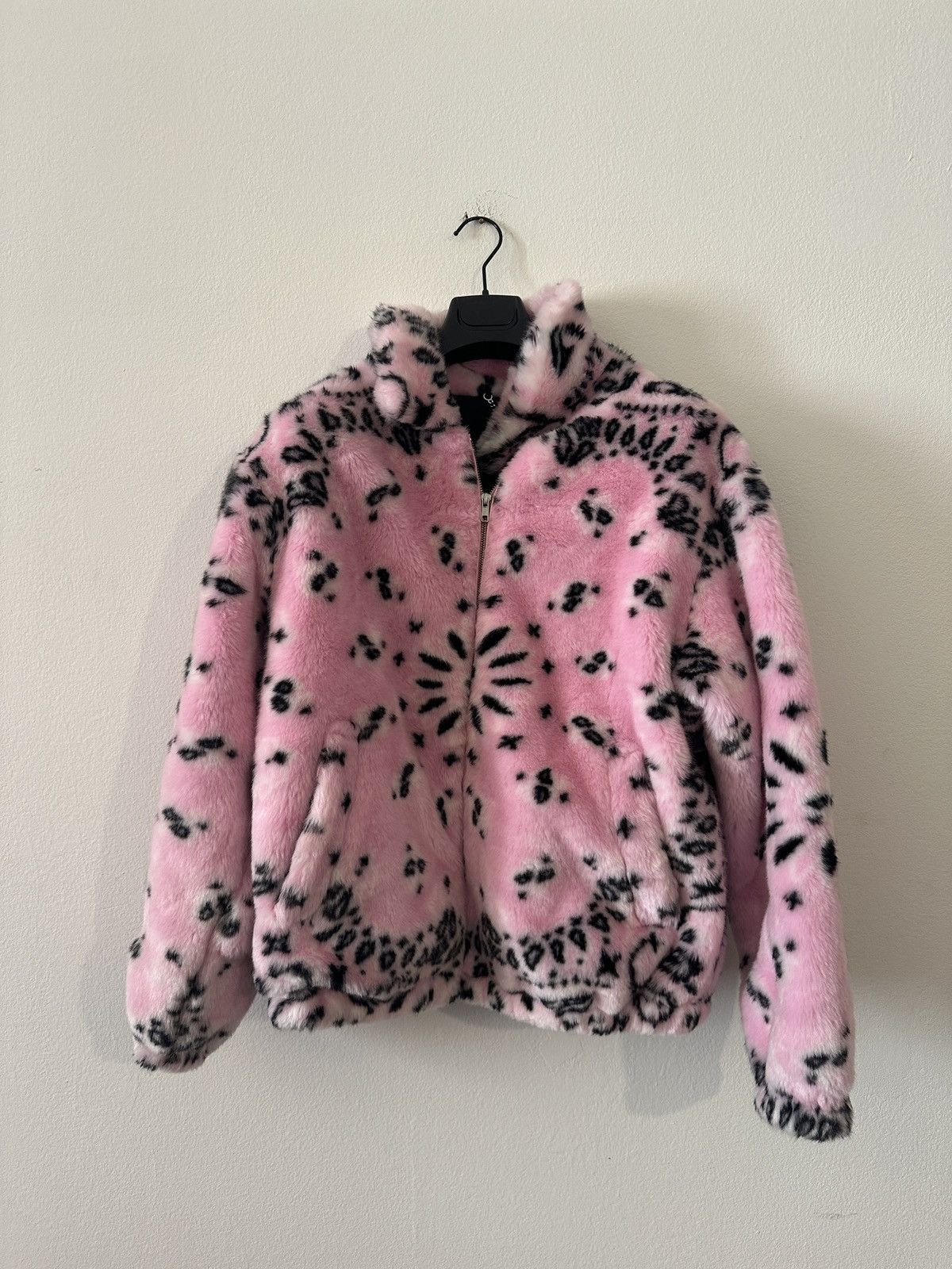 Pre-owned Supreme Faux Fur Jacket In Pink