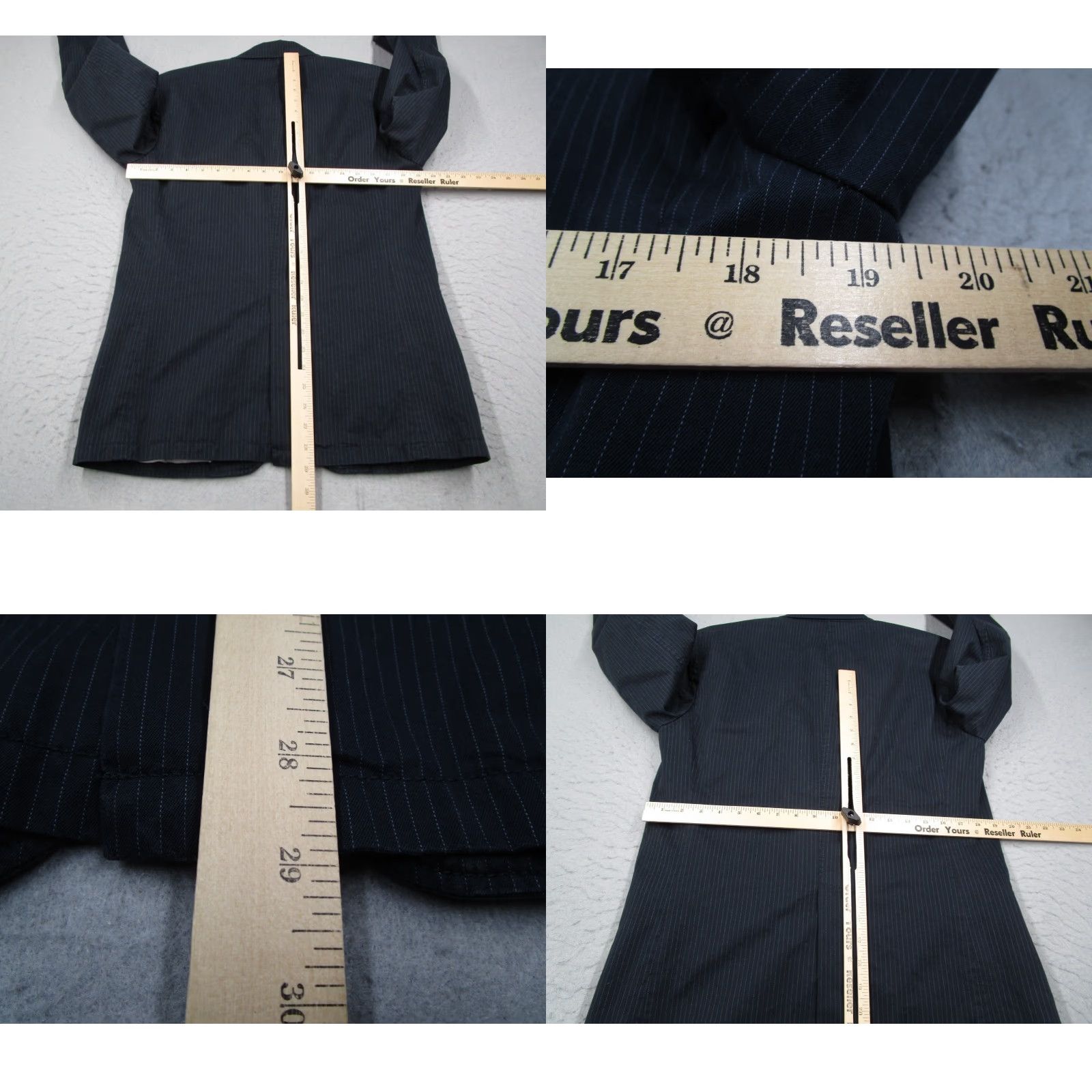 Gap VINTAGE Gap Men's Blazer Jacket Small Blue Striped Wool 2-Button Unstructured City Preppy Size 36R - 8 Thumbnail