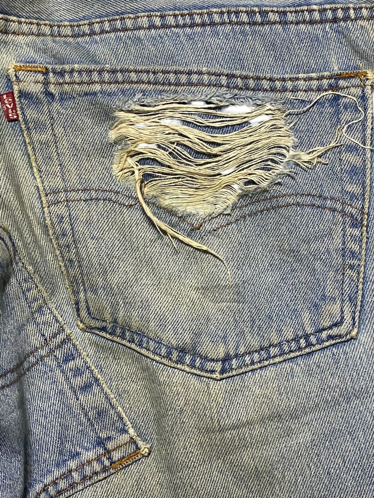 Levi's Vintage Clothing Levis 501 80’s Grunge Patches Style Distressed Jeans Size US 36 / EU 52 - 16 Thumbnail
