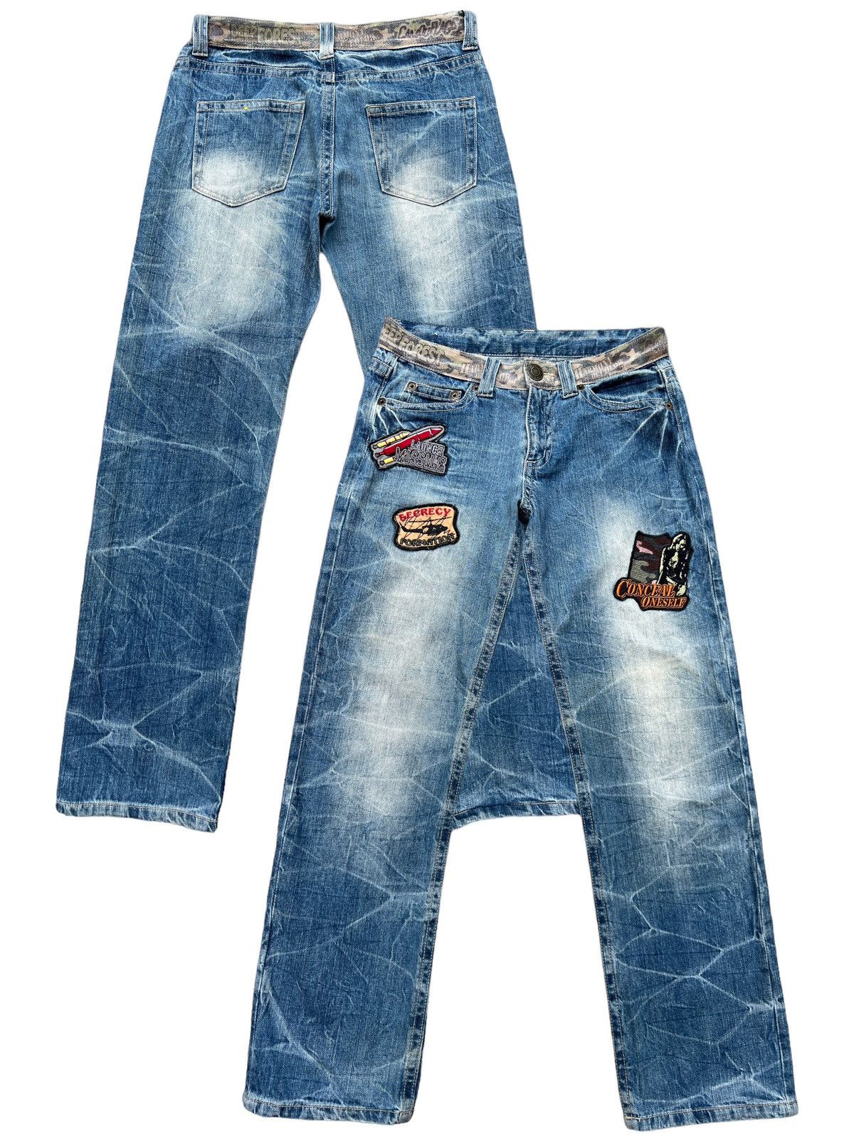 Japanese Distressed Patchwork Patches Denim Jeans 31x31