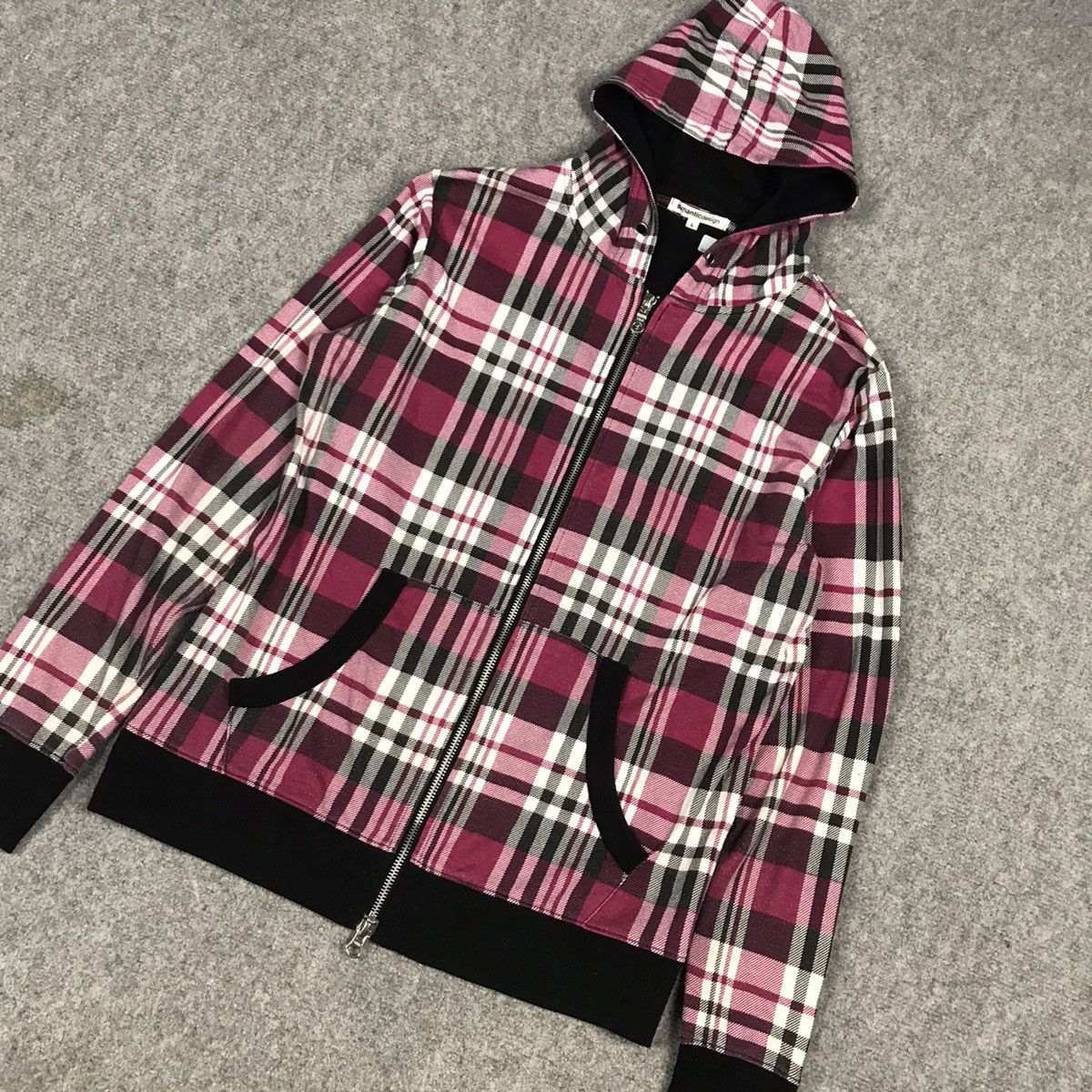 Japanese Brand × Tornado Mart × Vintage SEMANTICDESIGN FLANNEL DESIGN HOODIES ZIPPER JACKET Size US L / EU 52-54 / 3 - 4 Thumbnail