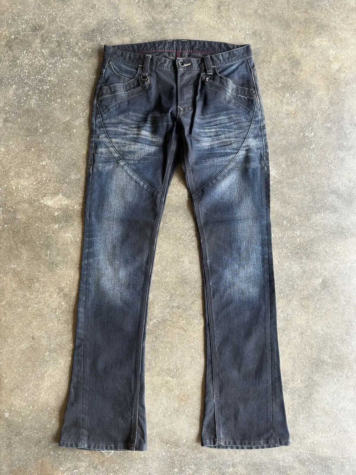 HIDEAWAYS SICKS 💥 FLARE NICOLE CLUB FOR MEN BONDAGE VERY RARE DENIM Size US 32 / EU 48 - 2 Thumbnail