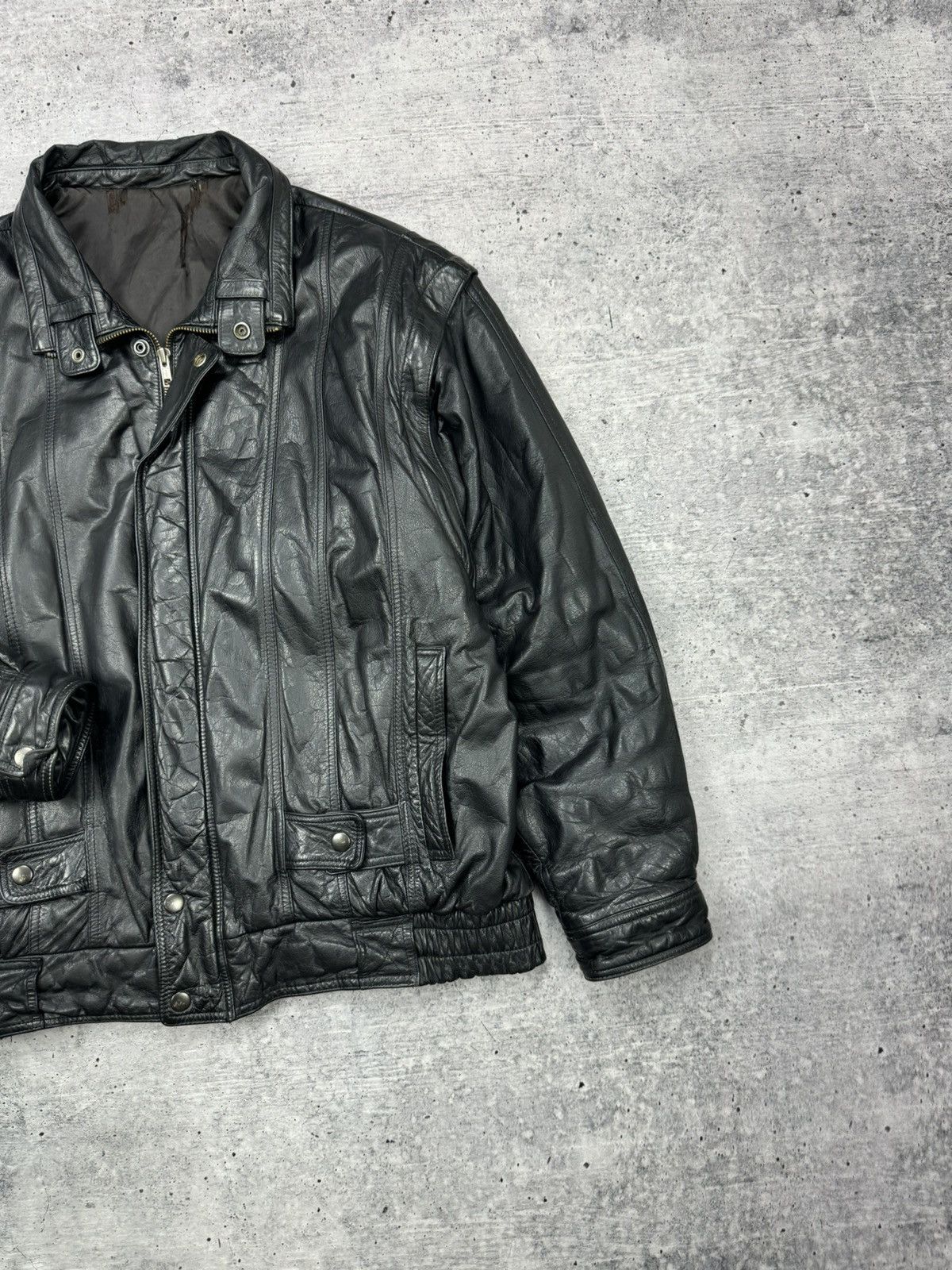 Genuine Leather Vintage Aviator Top Gun Genuine Leather Bomber Jacket - Vest Size US M / EU 48-50 / 2 - 3 Thumbnail