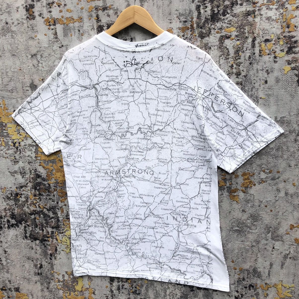 Vintage Pennysylvania 1997 Map Shirt Full Print