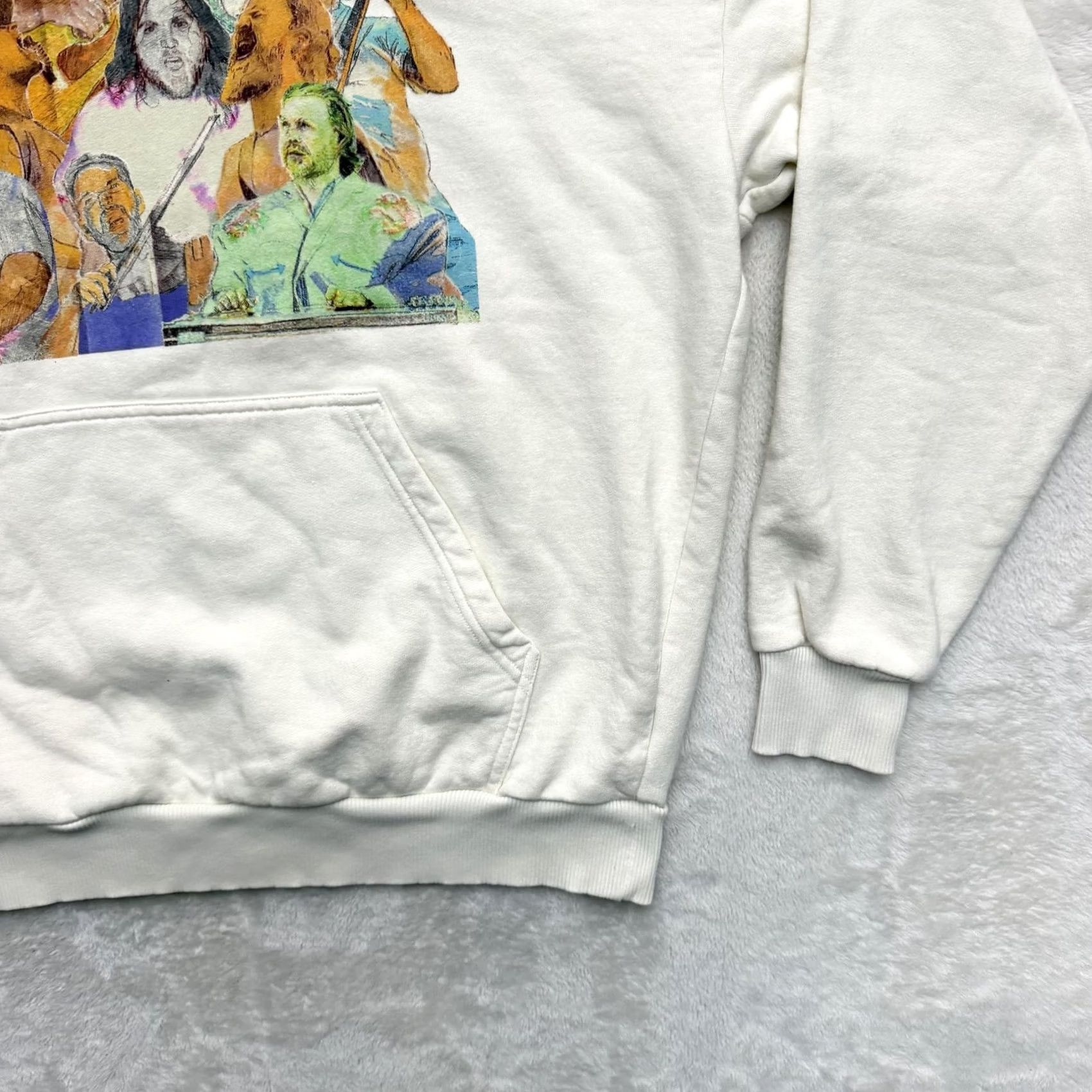 Vintage Zach Bryan Hoodie Mens Small White Quittin Time Tour Fleece Graphic Crew Neck Pockets Logo Size US S / EU 44-46 / 1 - 5 Thumbnail