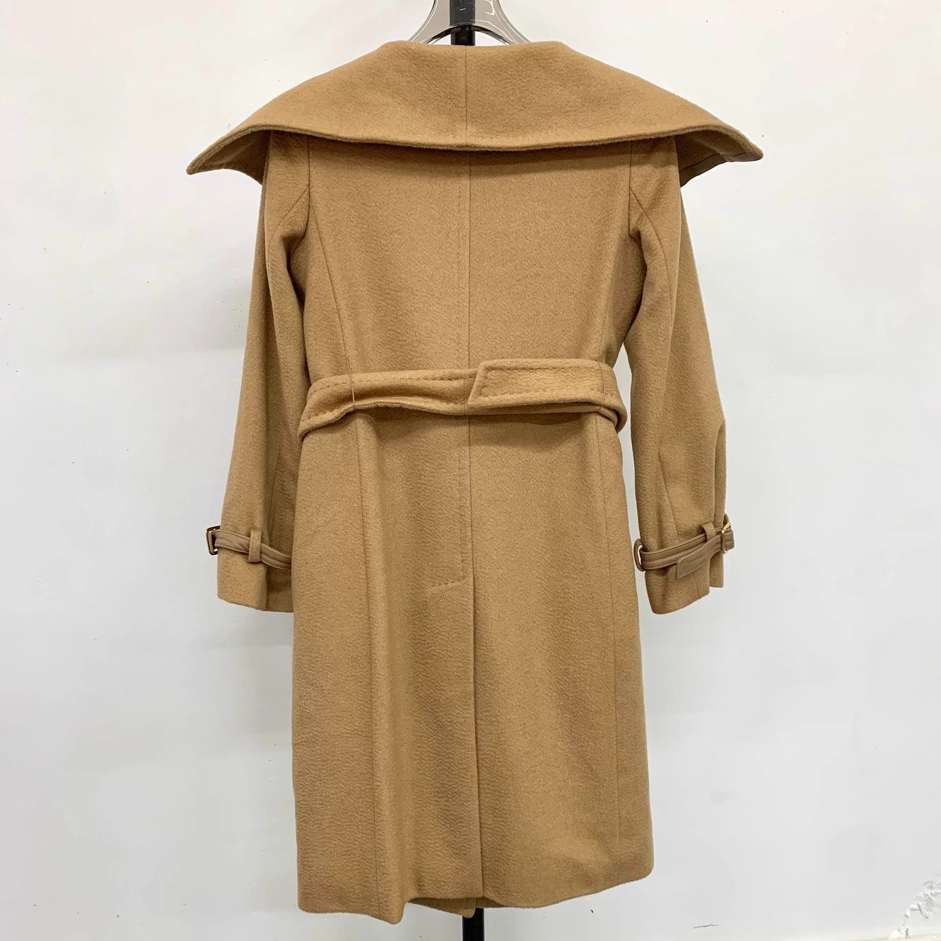 Max Mara MaxMara Main Line Camel Collar Tie Midi Coat 38 Size S / US 4 / IT 40 - 7 Thumbnail