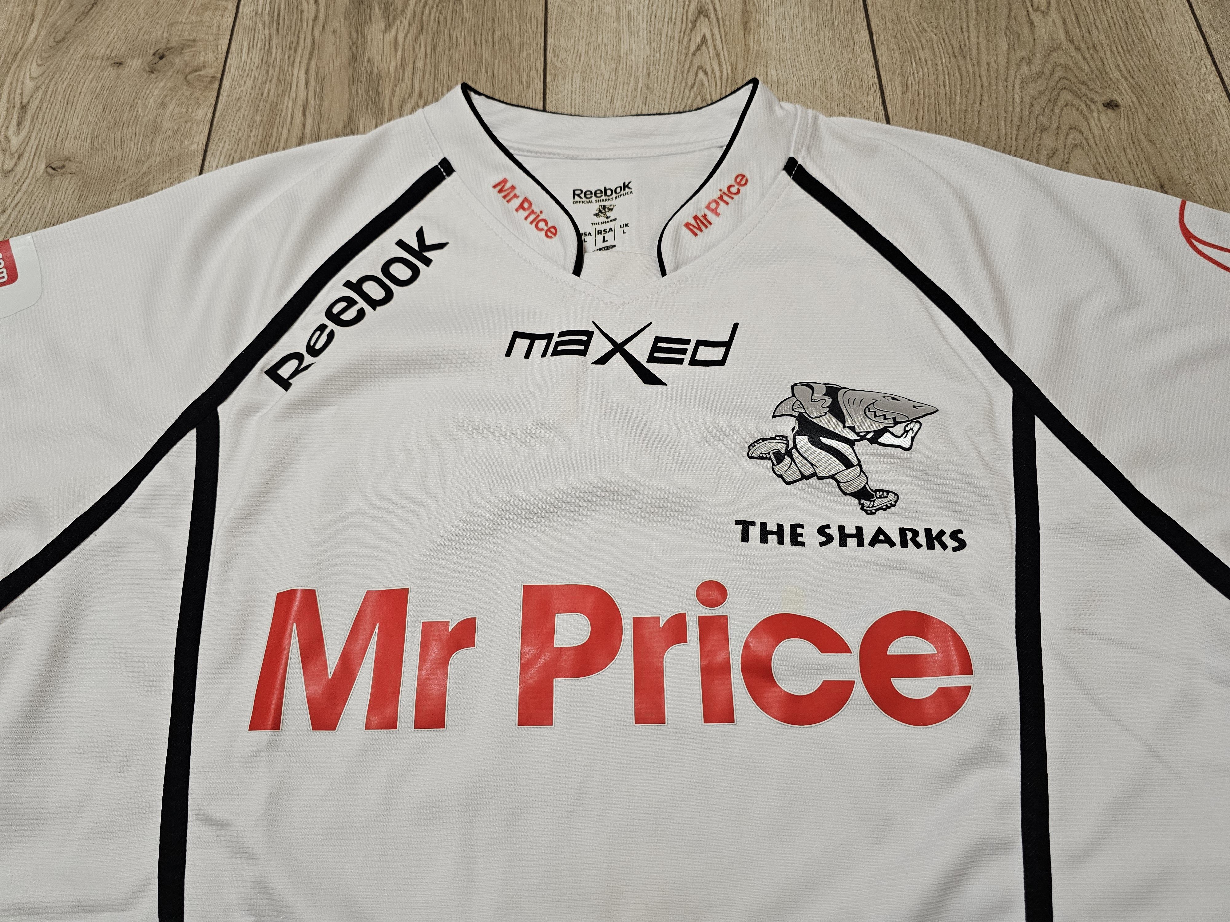 Reebok THE SHARKS RUGBY JERSEY 2013 SOUTH AFRICA RUGBY SHIRT Size US L / EU 52-54 / 3 - 3 Thumbnail