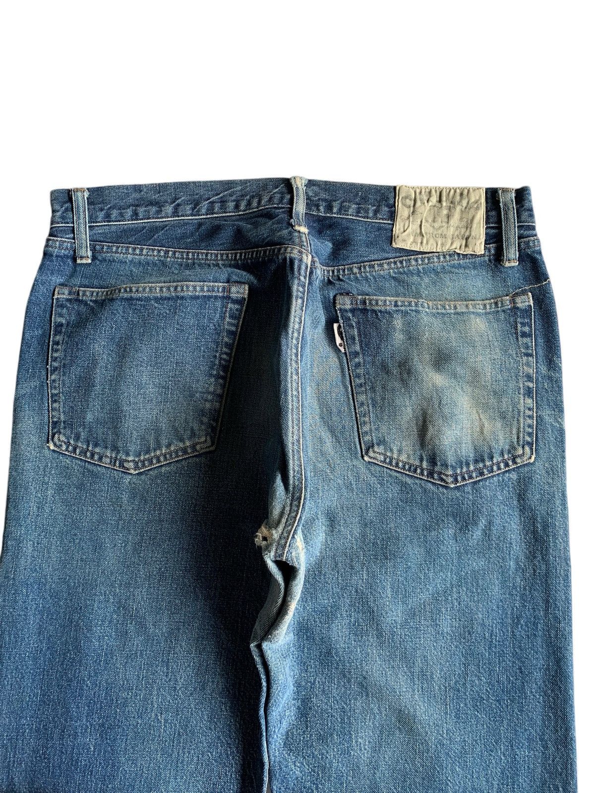 Japanese Brand × Kapital × Vintage Okura Hr Market Japanese Button Fly Selvedge Distressed Size US 34 / EU 50 - 8 Thumbnail