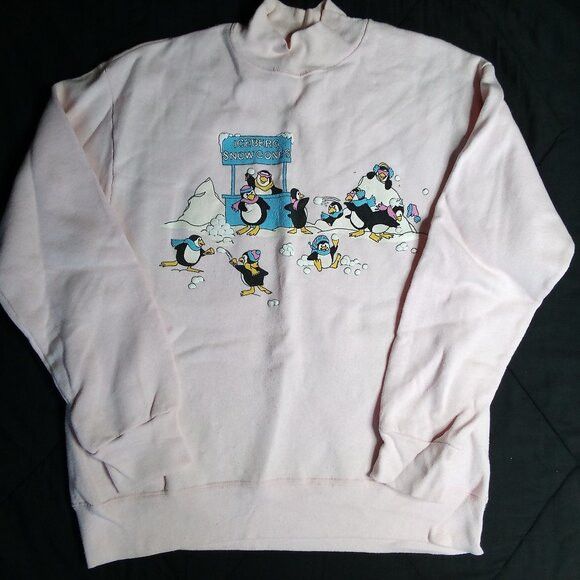 Other Vintage Iceberg Snowcones Penguins Winter Mock Sweatshirt Size US M / EU 48-50 / 2 - 2 Thumbnail