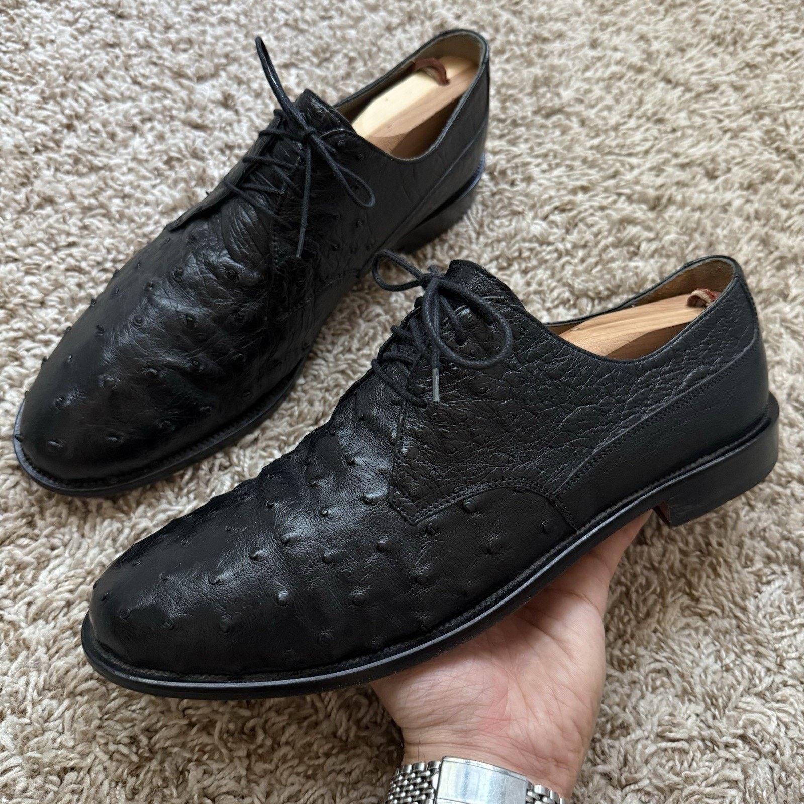 Mario Alborino black leather Oxford shoes mens size  11 (44) Other × Vintage Vintage Mario Alborino Men main image 3